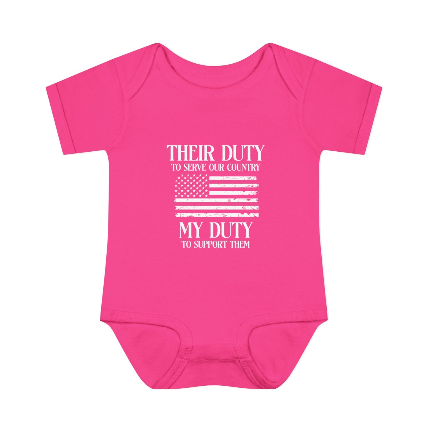 Their Duty our Duty Infant Baby Rib Bodysuit darker colors
