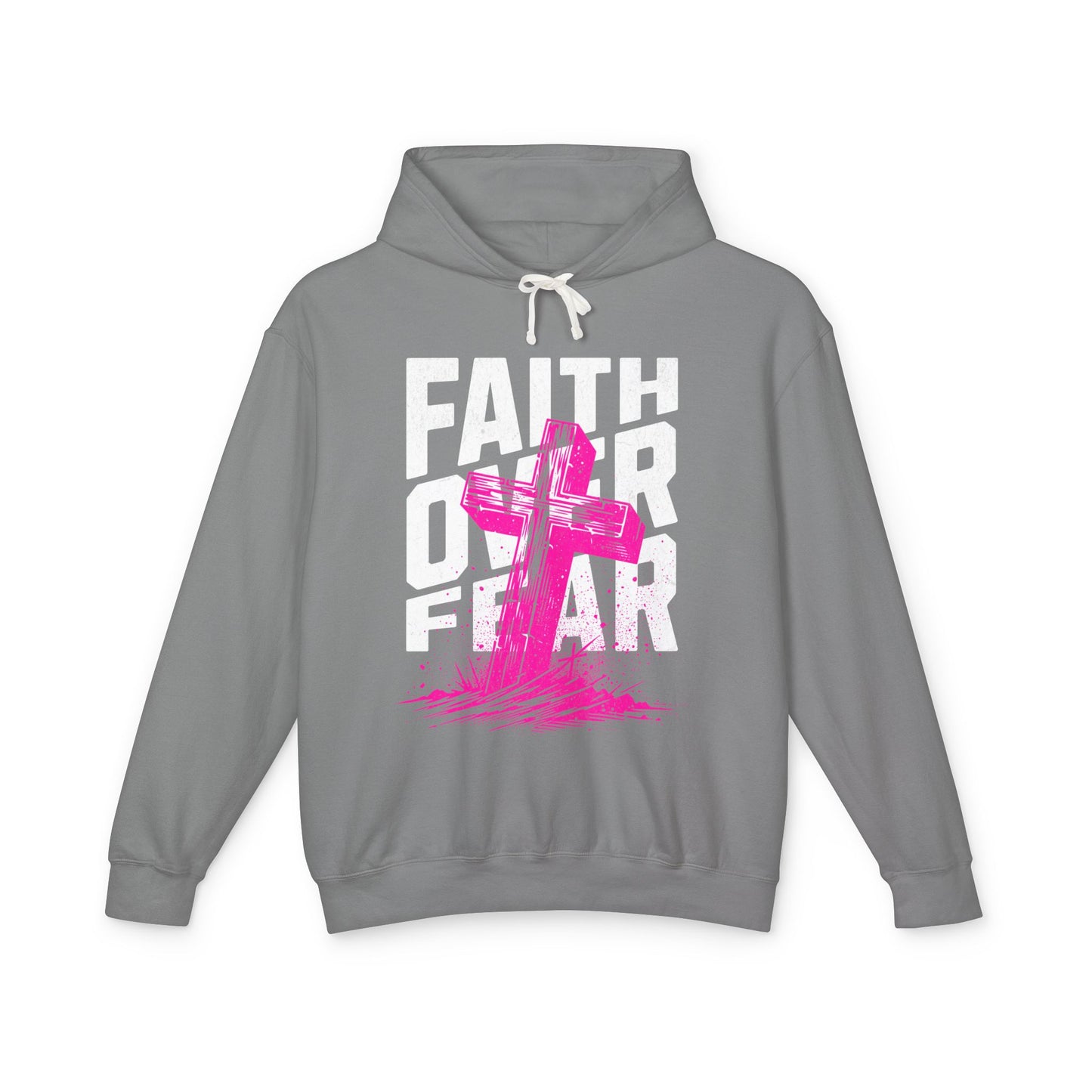 Faith Over Fear Unisex Lightweight Hooded Sweatshirt