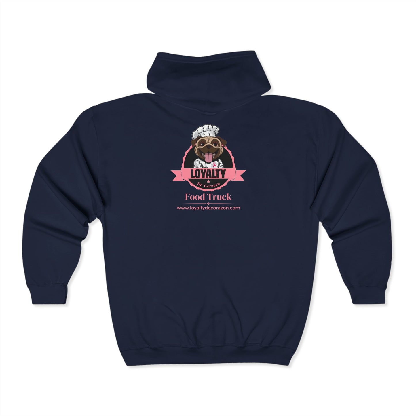 Loyalty De Corazon PNK logo Unisex Heavy Blend™ Full Zip Hooded Sweatshirt