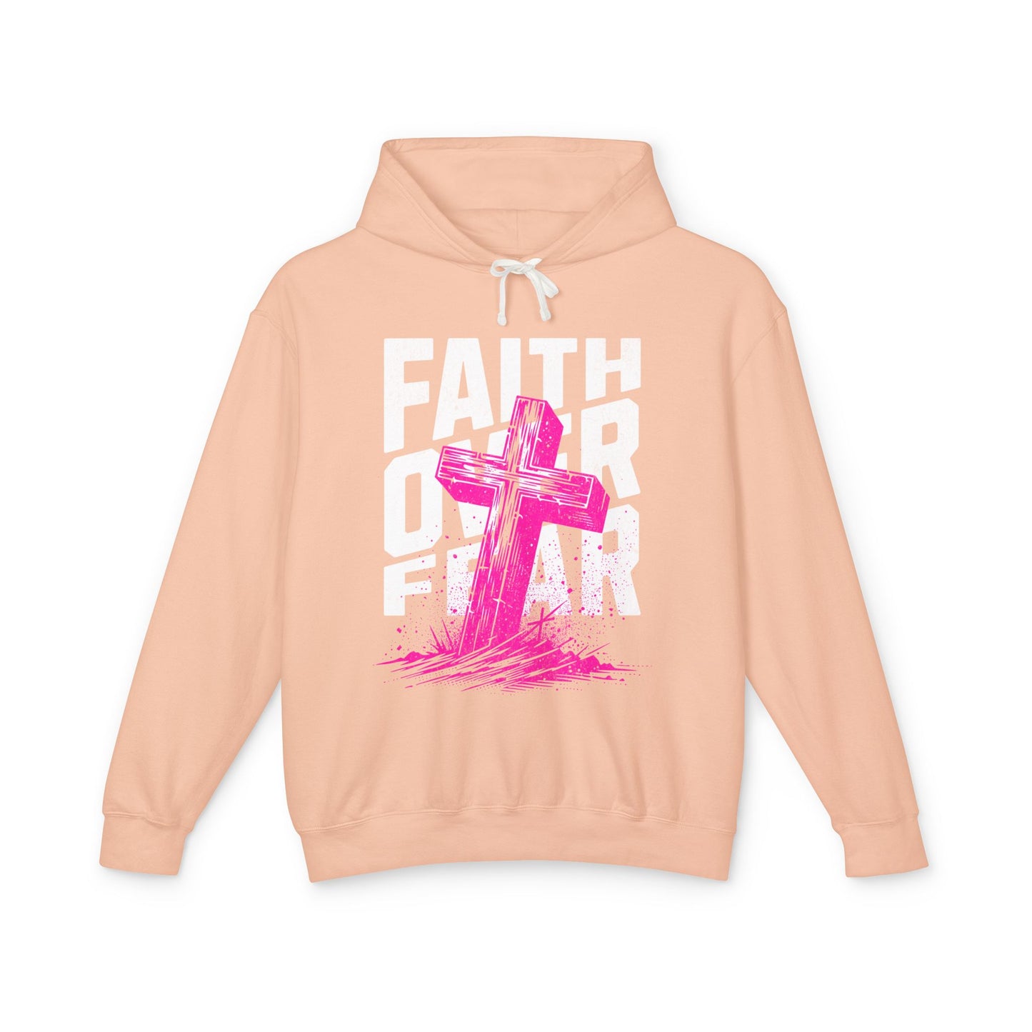 Faith Over Fear Unisex Lightweight Hooded Sweatshirt