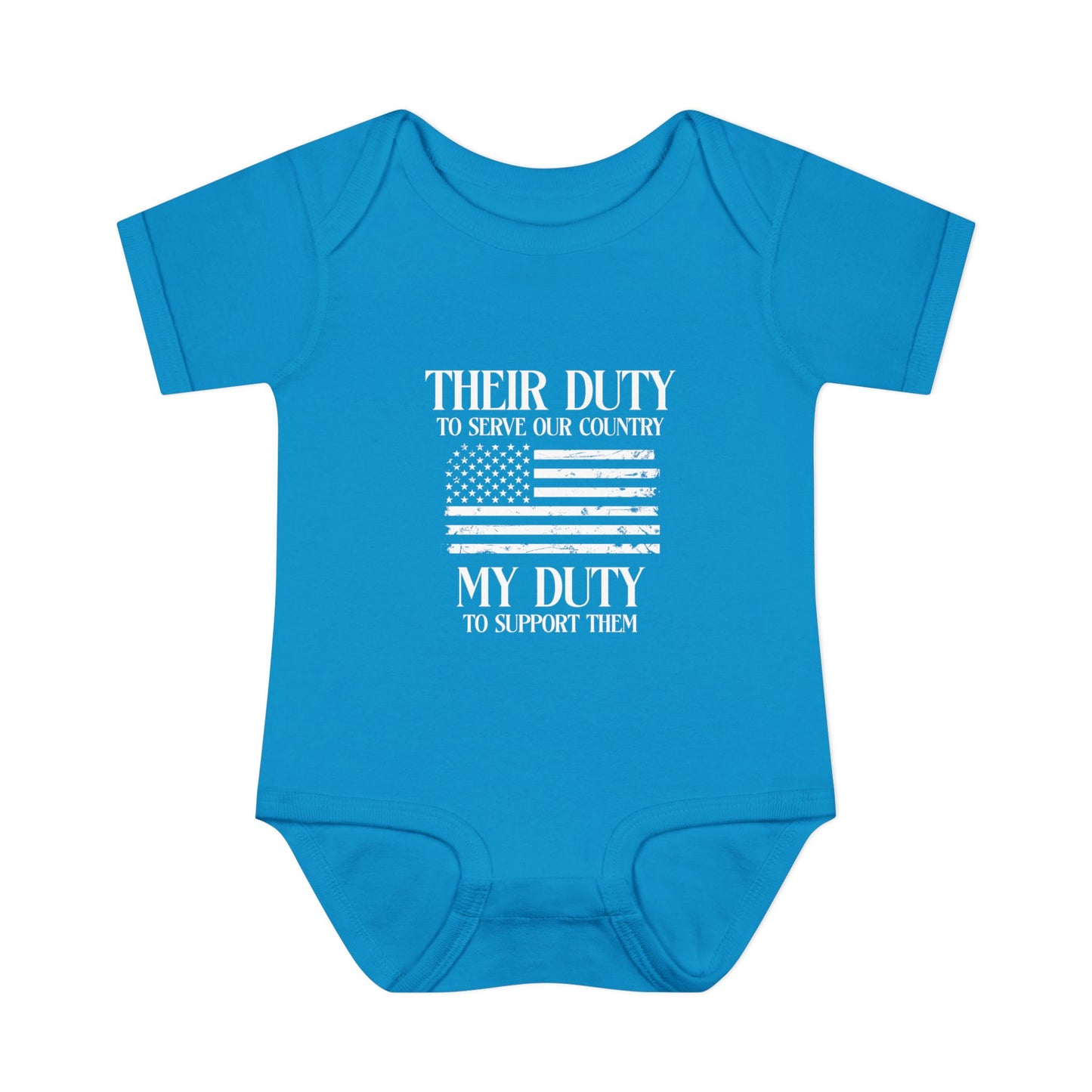 Their Duty our Duty Infant Baby Rib Bodysuit darker colors