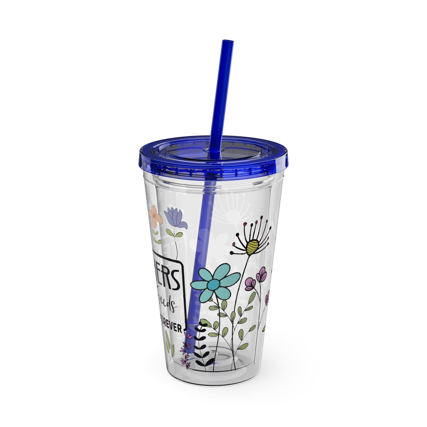 Teacher Plants Seeds Sunsplash Tumbler with Straw, 16oz