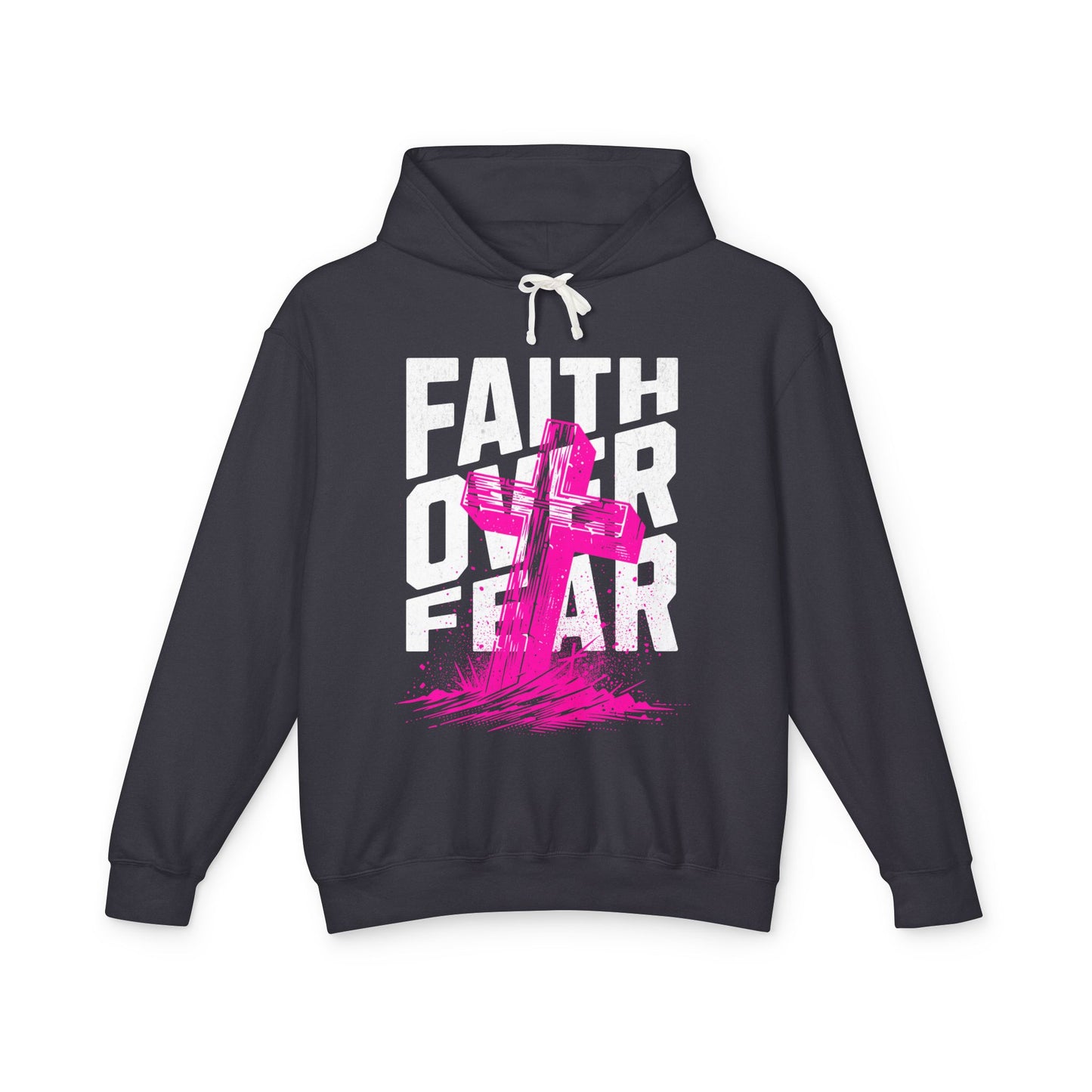 Faith Over Fear Unisex Lightweight Hooded Sweatshirt