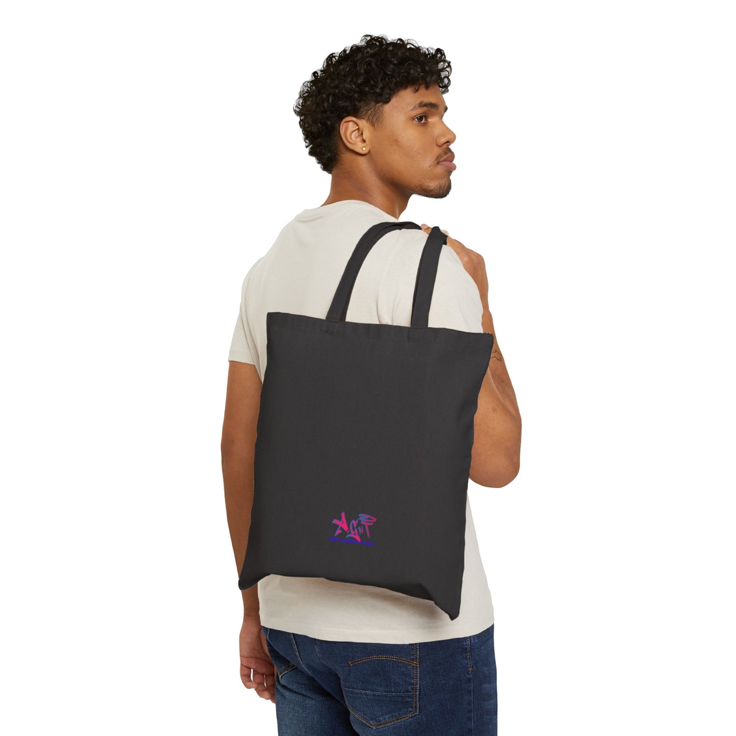 Grace tote dark Cotton Canvas Tote Bag