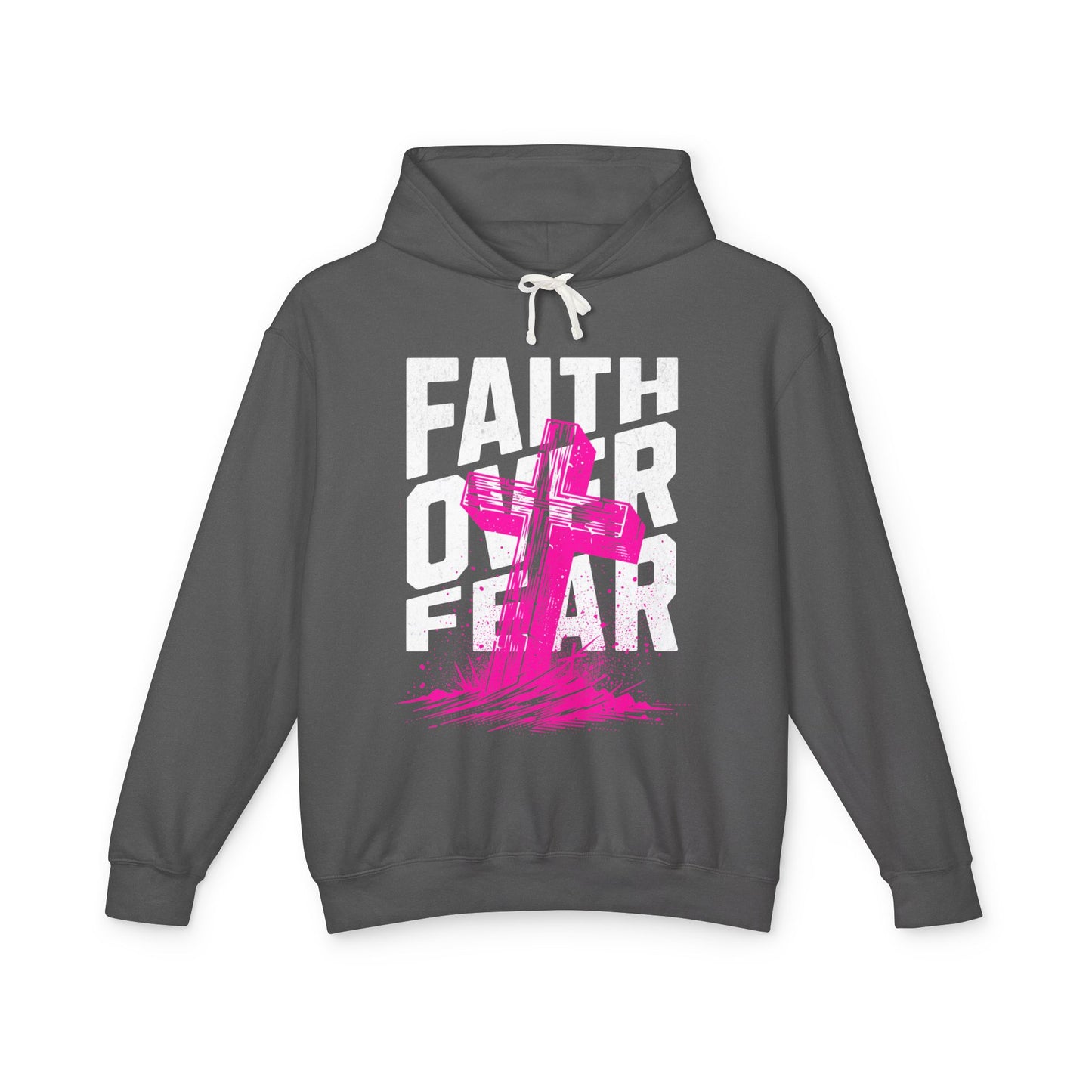 Faith Over Fear Unisex Lightweight Hooded Sweatshirt