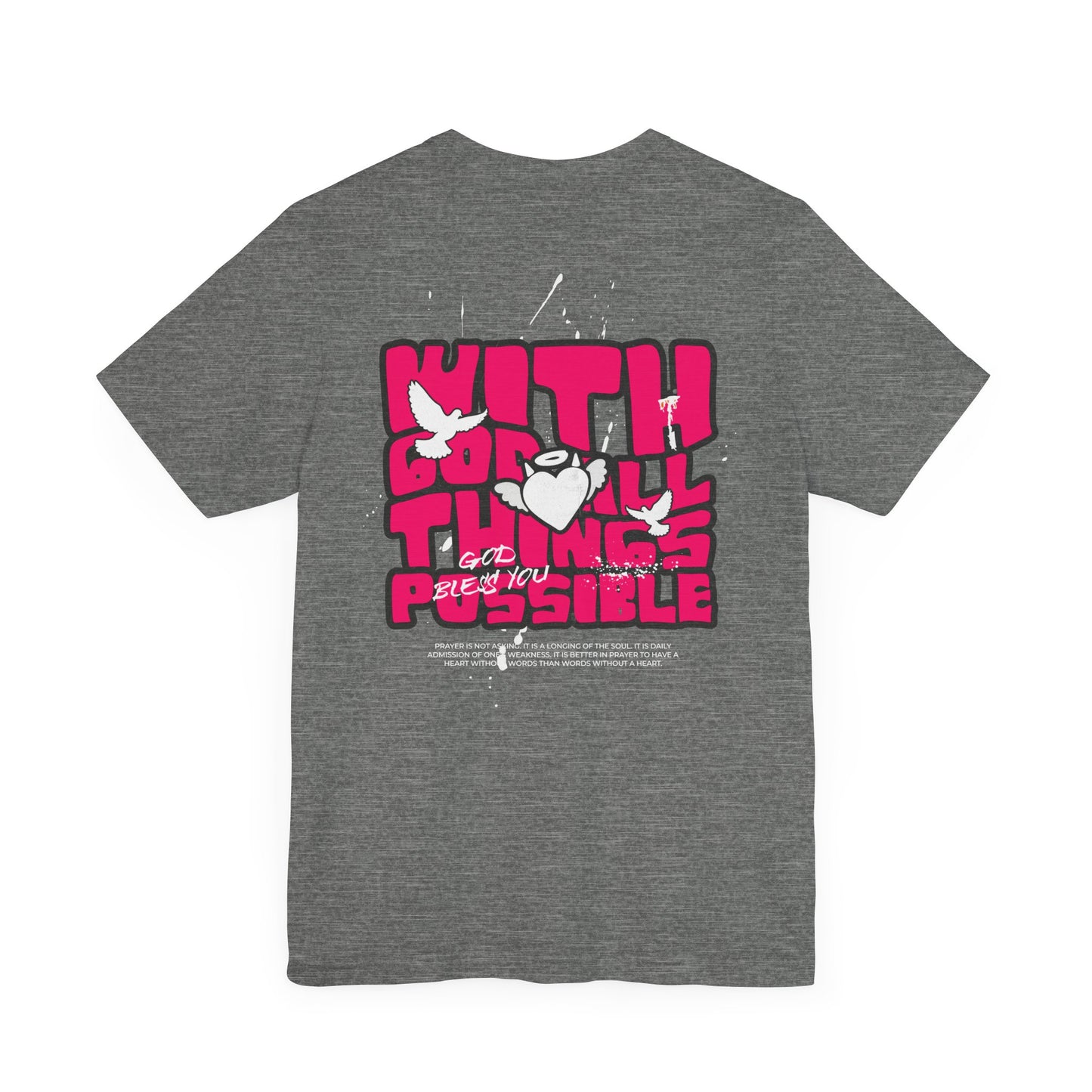 With God Things are possible Unisex Jersey Short Sleeve Tee