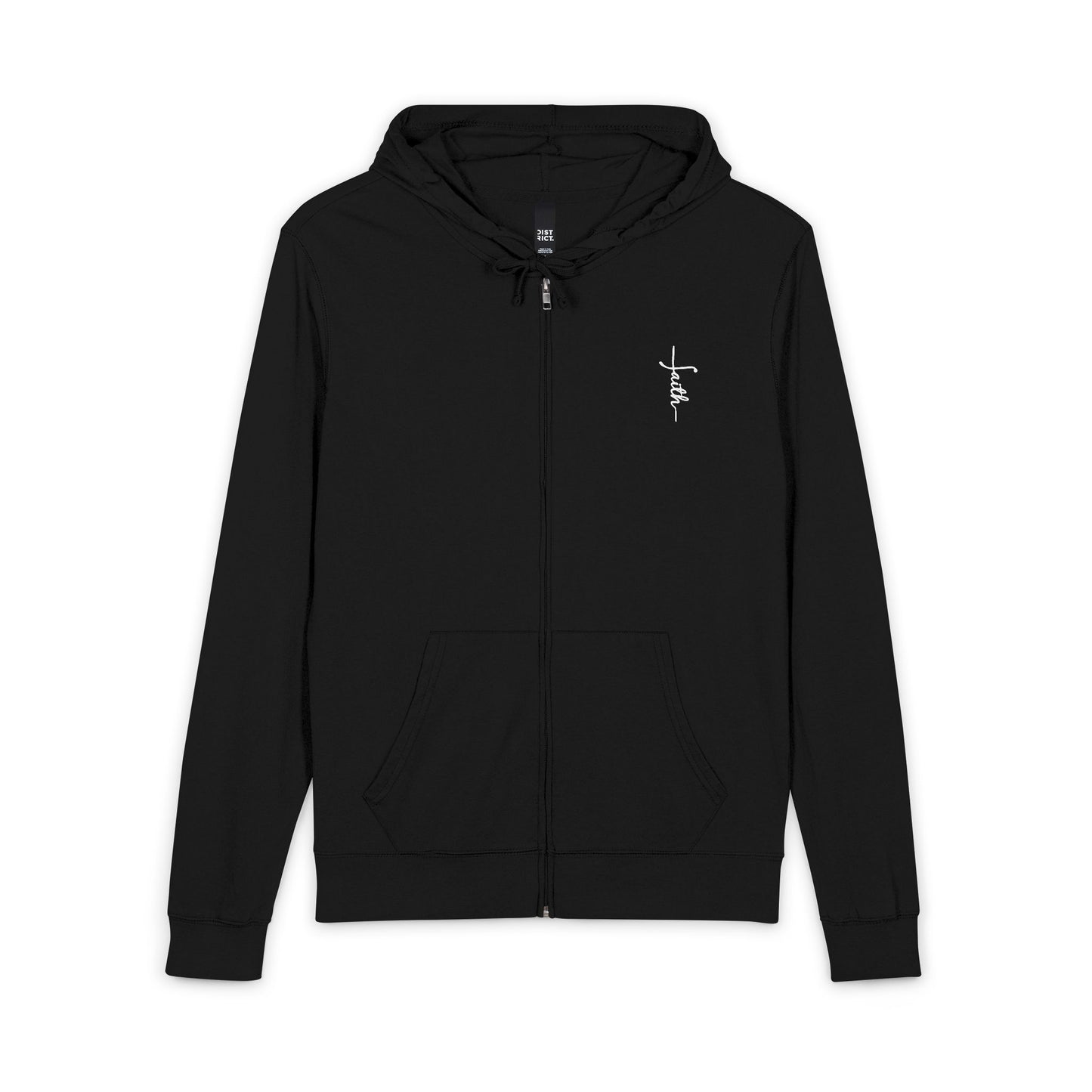 Faith over Fear District® Unisex Jersey Full-Zip Hoodie