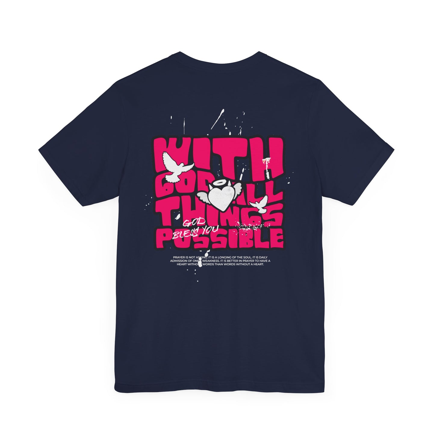 With God Things are possible Unisex Jersey Short Sleeve Tee