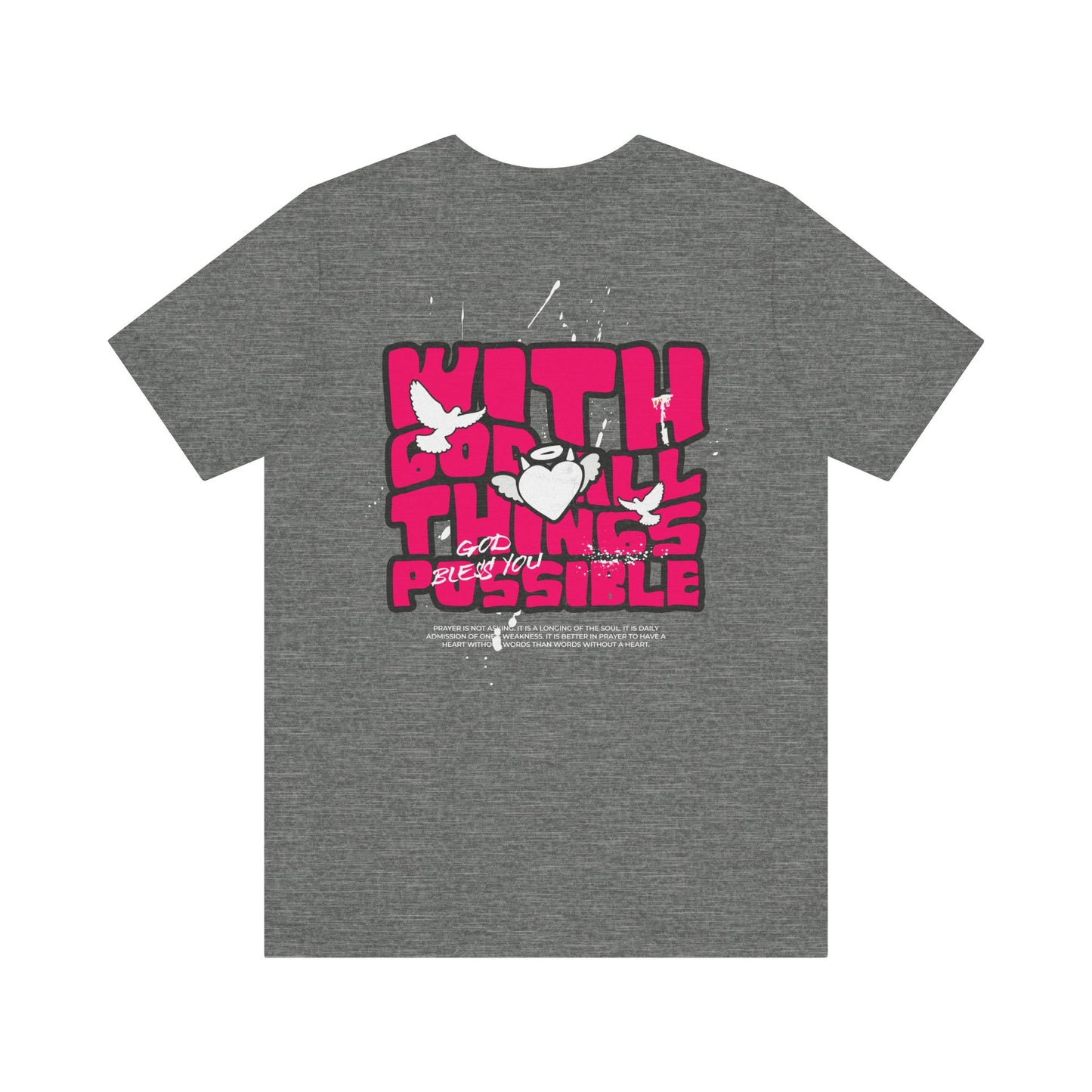 With God Things are possible Unisex Jersey Short Sleeve Tee