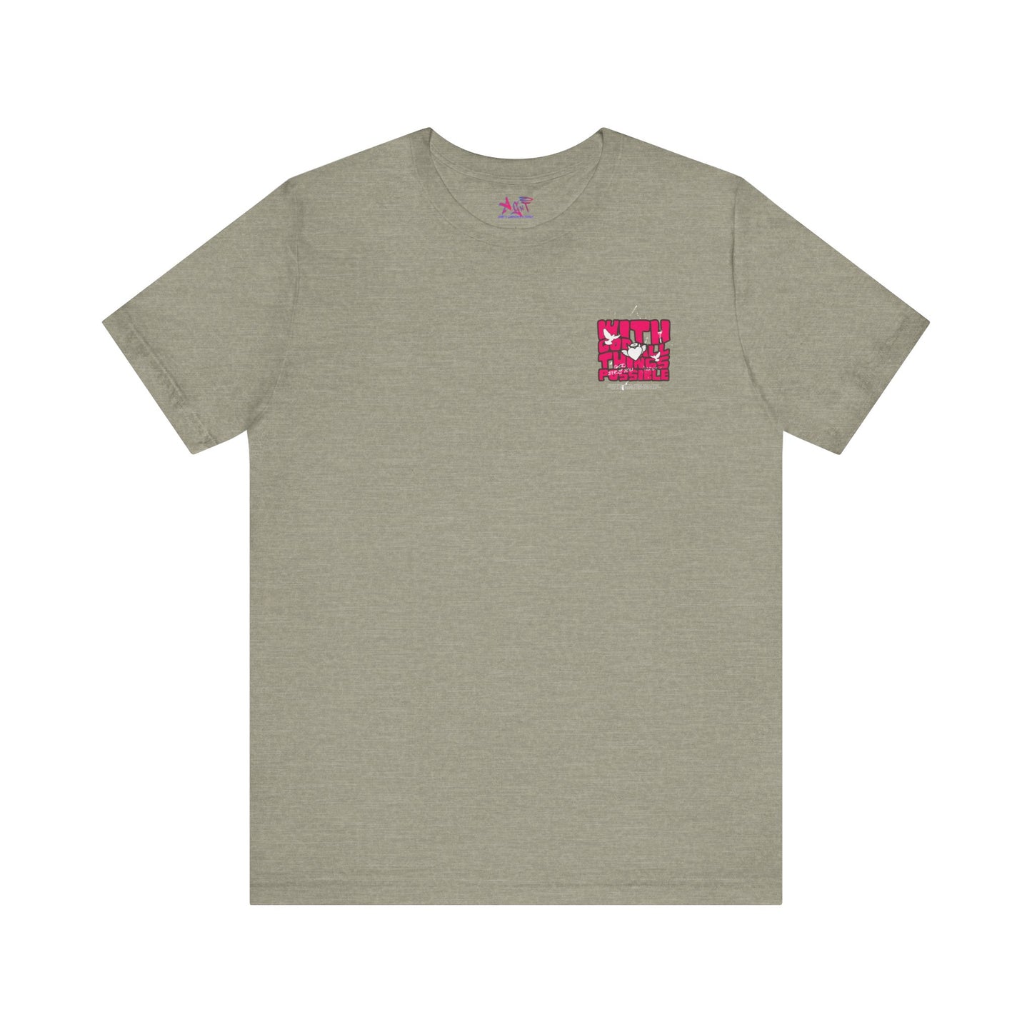 With God Things are possible Unisex Jersey Short Sleeve Tee