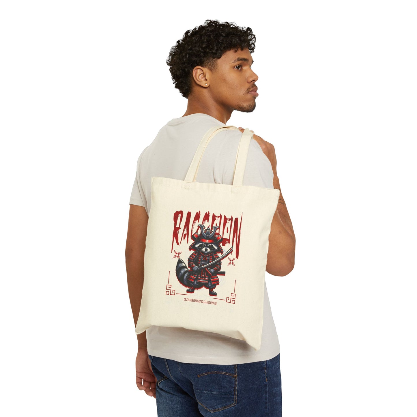 Raccoon Cotton Canvas Tote Bag