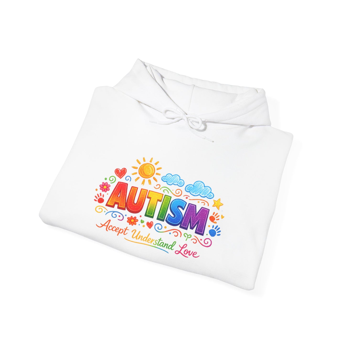 Autism Love Unisex Heavy Blend™ Hooded Sweatshirt