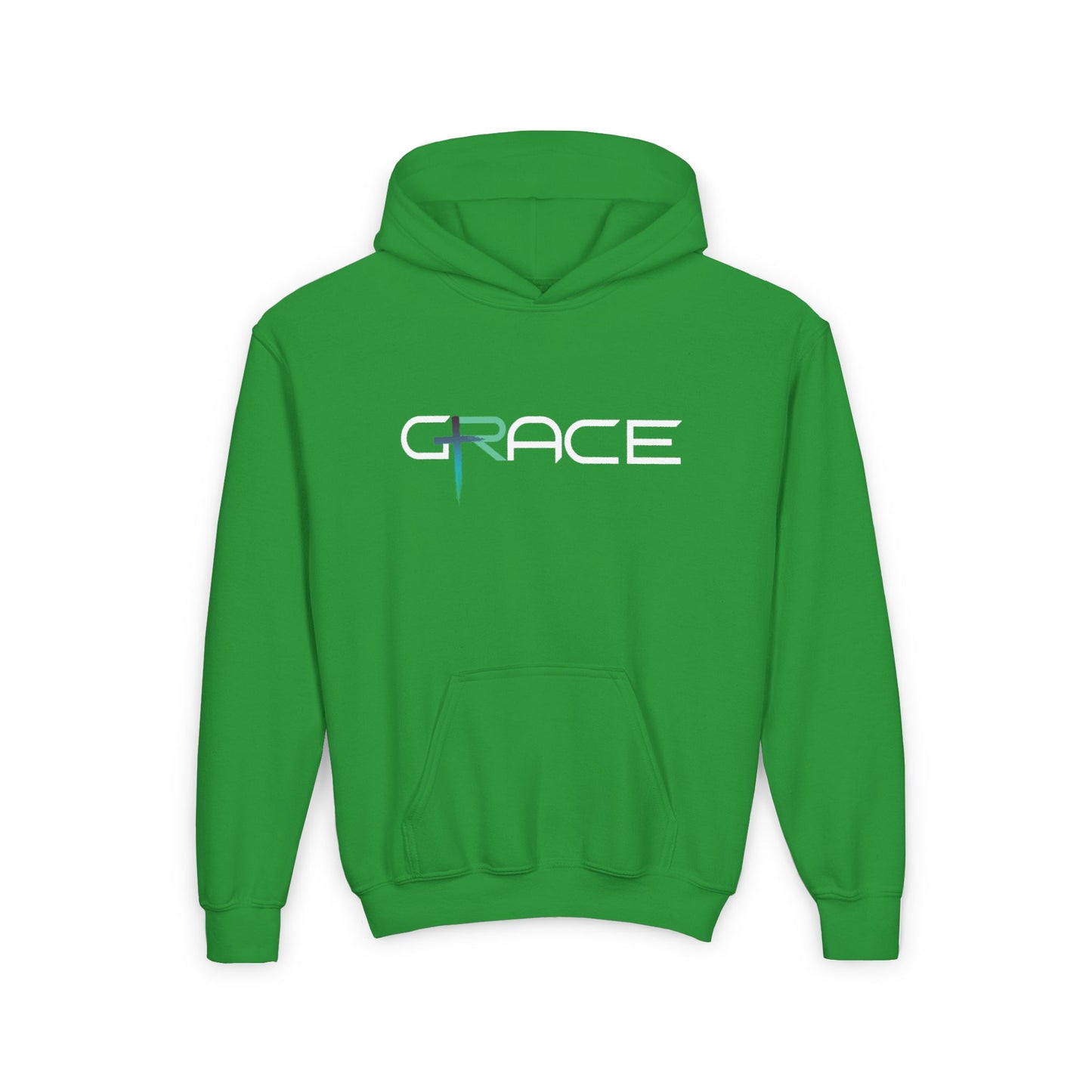 Youth Heavy Blend Hooded Sweatshirt - 'Grace' | Cozy Style, Great for Gifts, Faith Inspired, Everyday Comfort, Teens & Kids