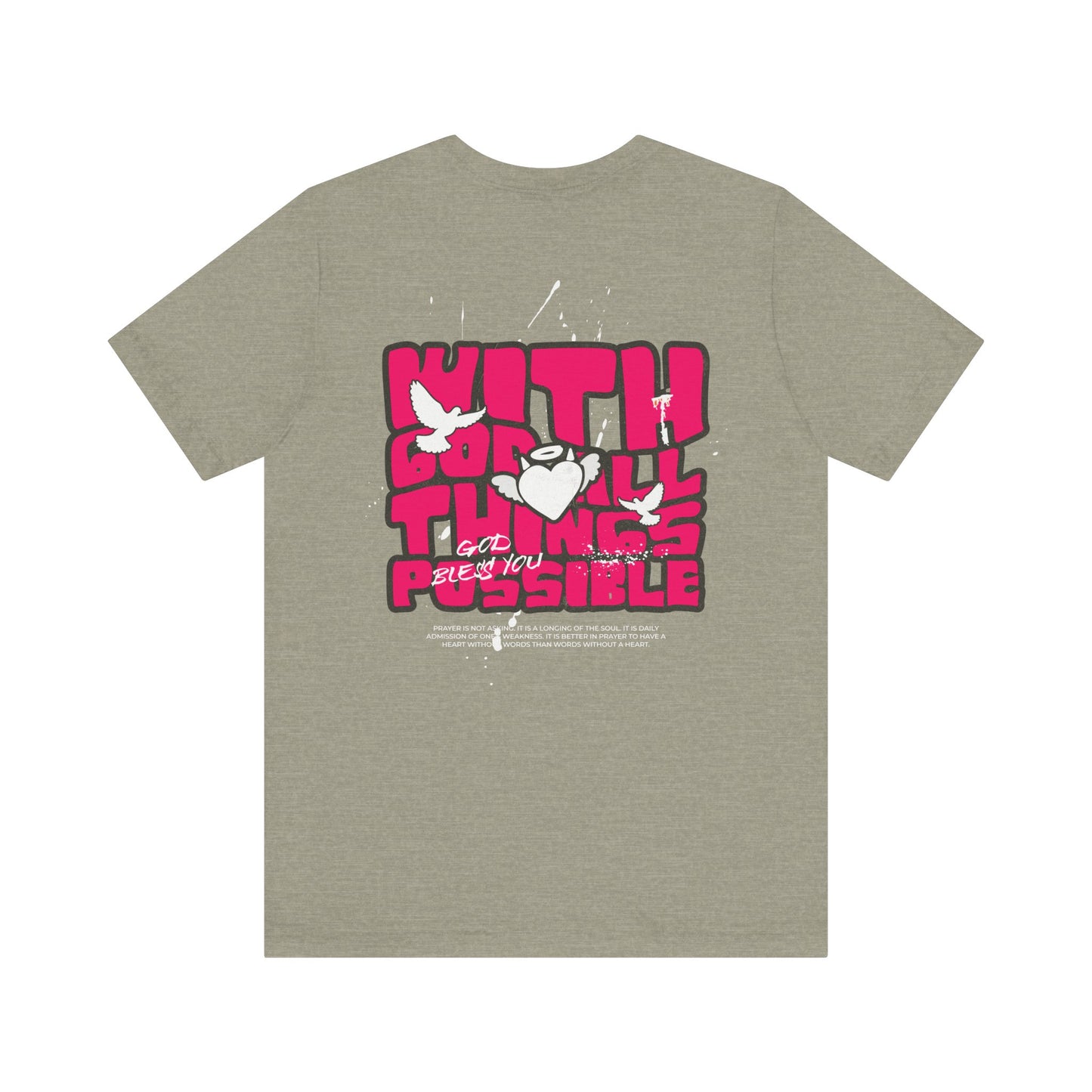 With God Things are possible Unisex Jersey Short Sleeve Tee