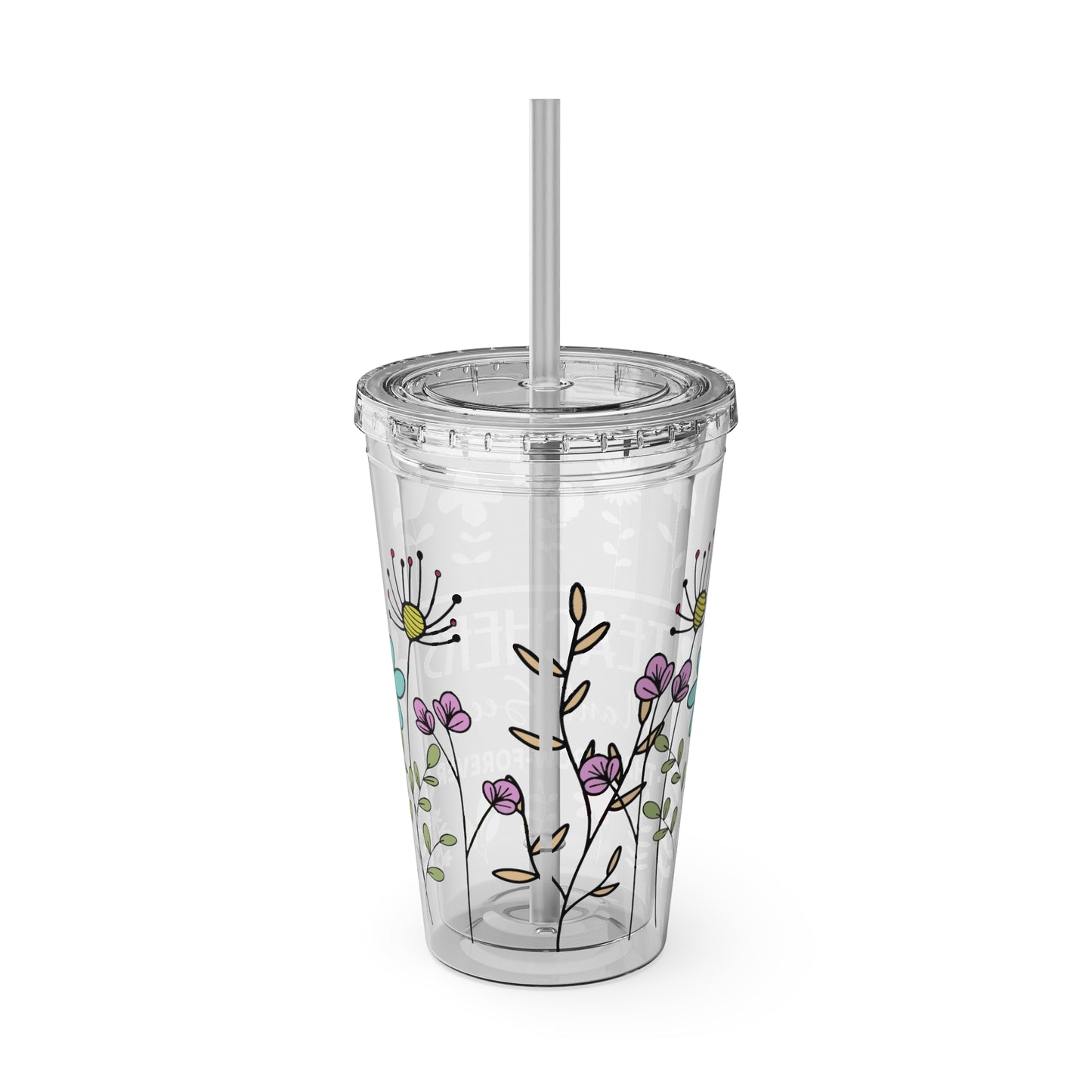 Teacher Plants Seeds Sunsplash Tumbler with Straw, 16oz