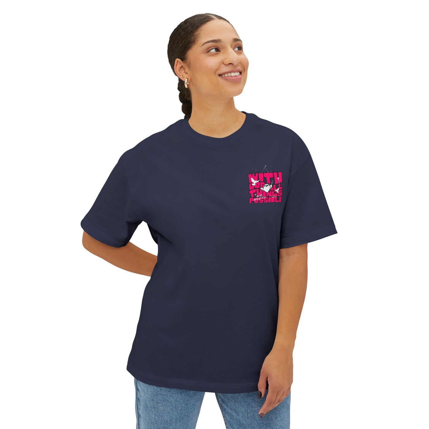 With God! Unisex Oversized Boxy Tee