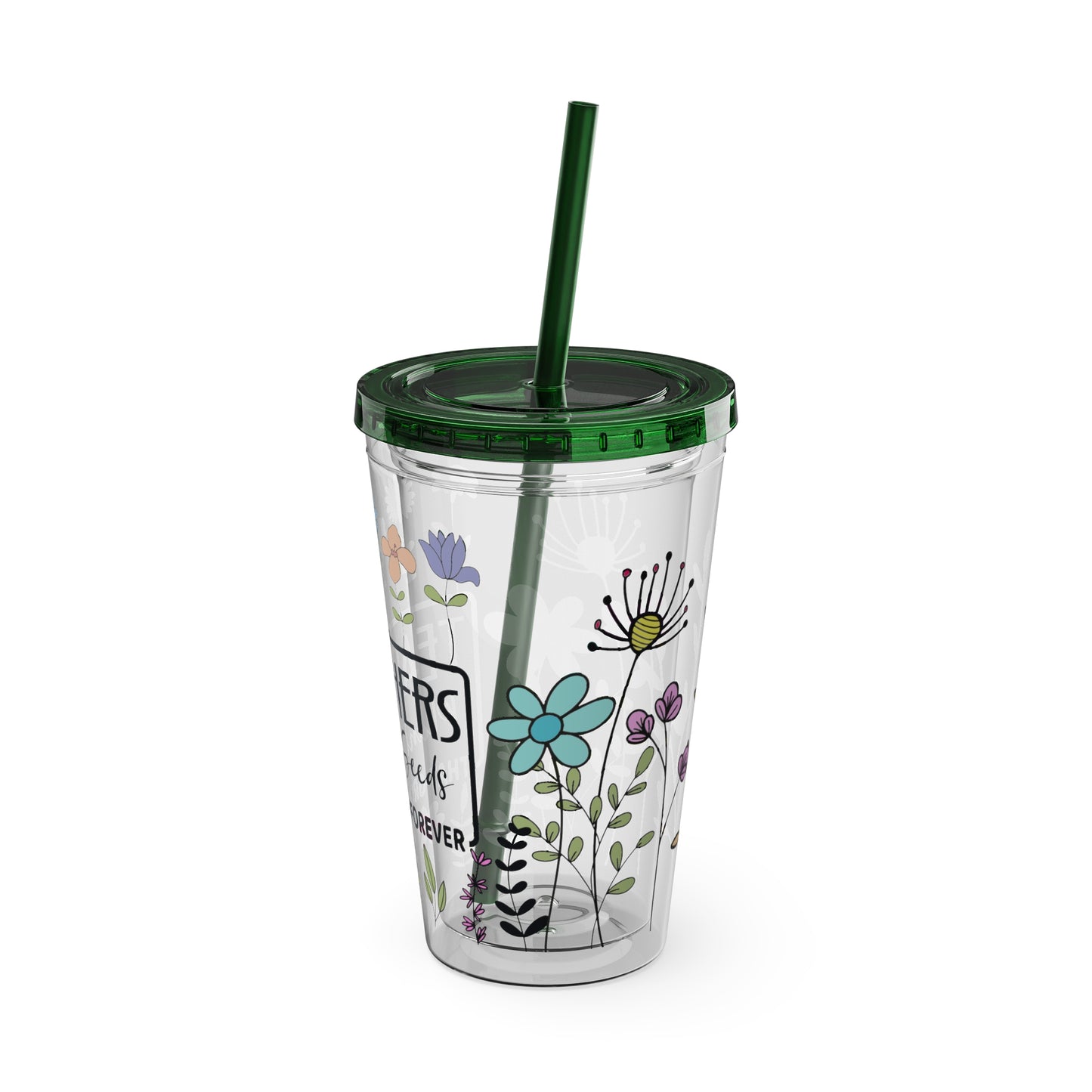 Teacher Plants Seeds Sunsplash Tumbler with Straw, 16oz