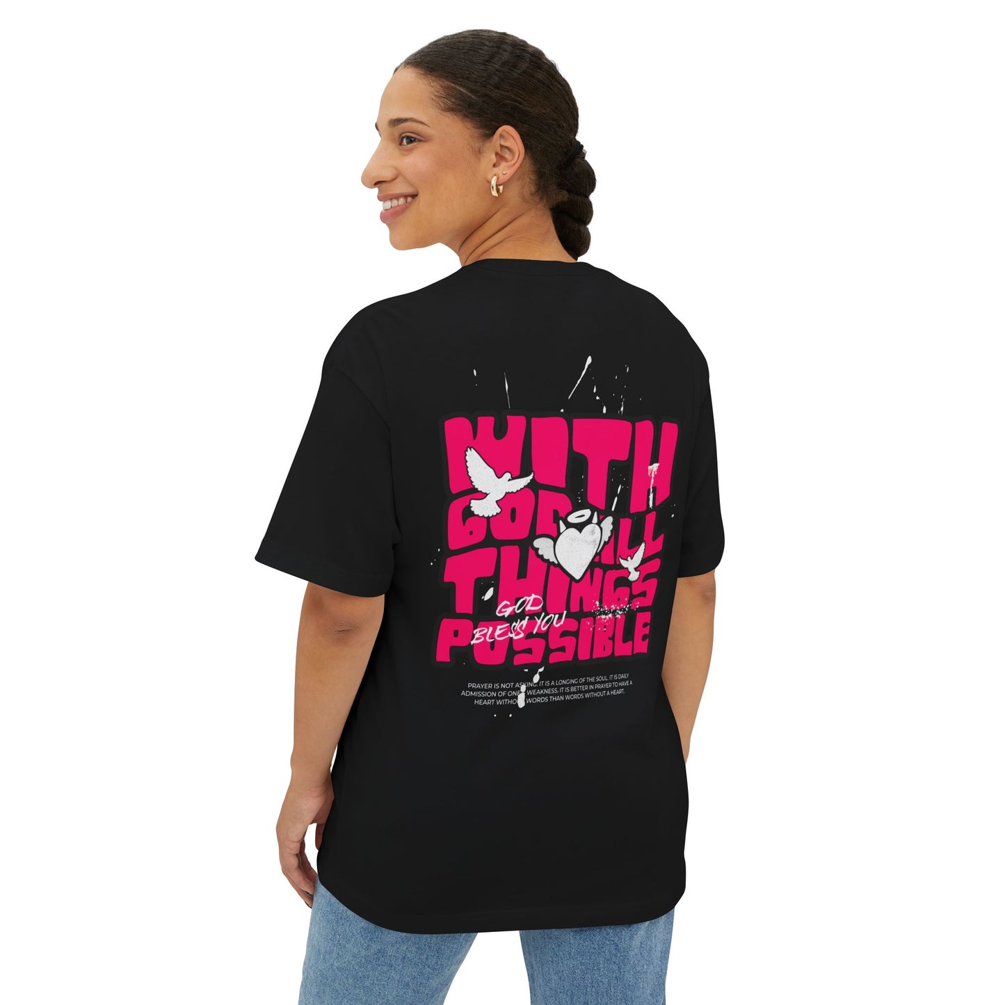 With God! Unisex Oversized Boxy Tee
