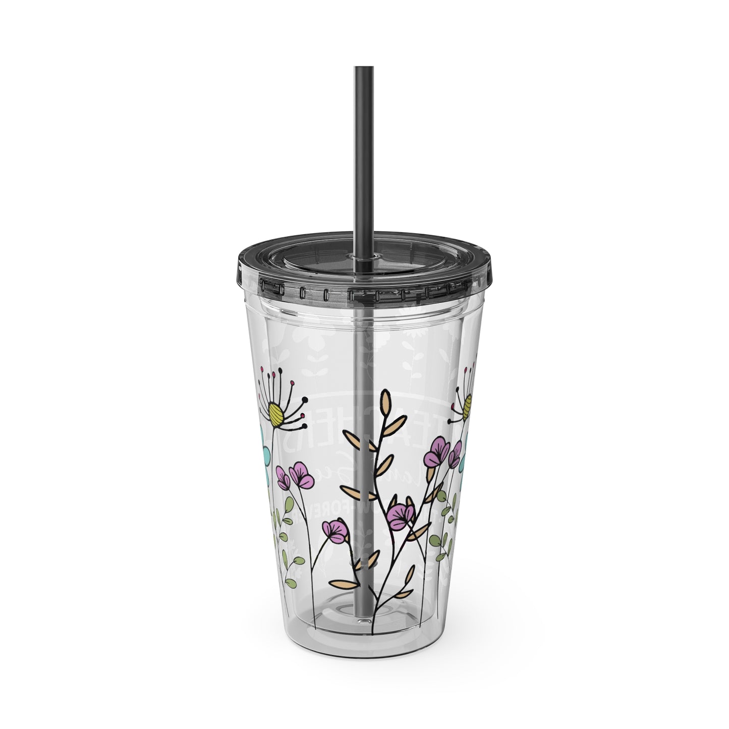 Teacher Plants Seeds Sunsplash Tumbler with Straw, 16oz