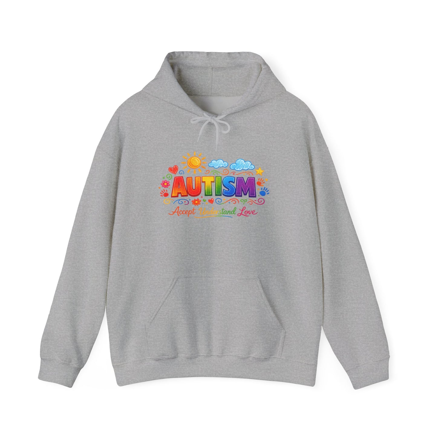 Autism Love Unisex Heavy Blend™ Hooded Sweatshirt
