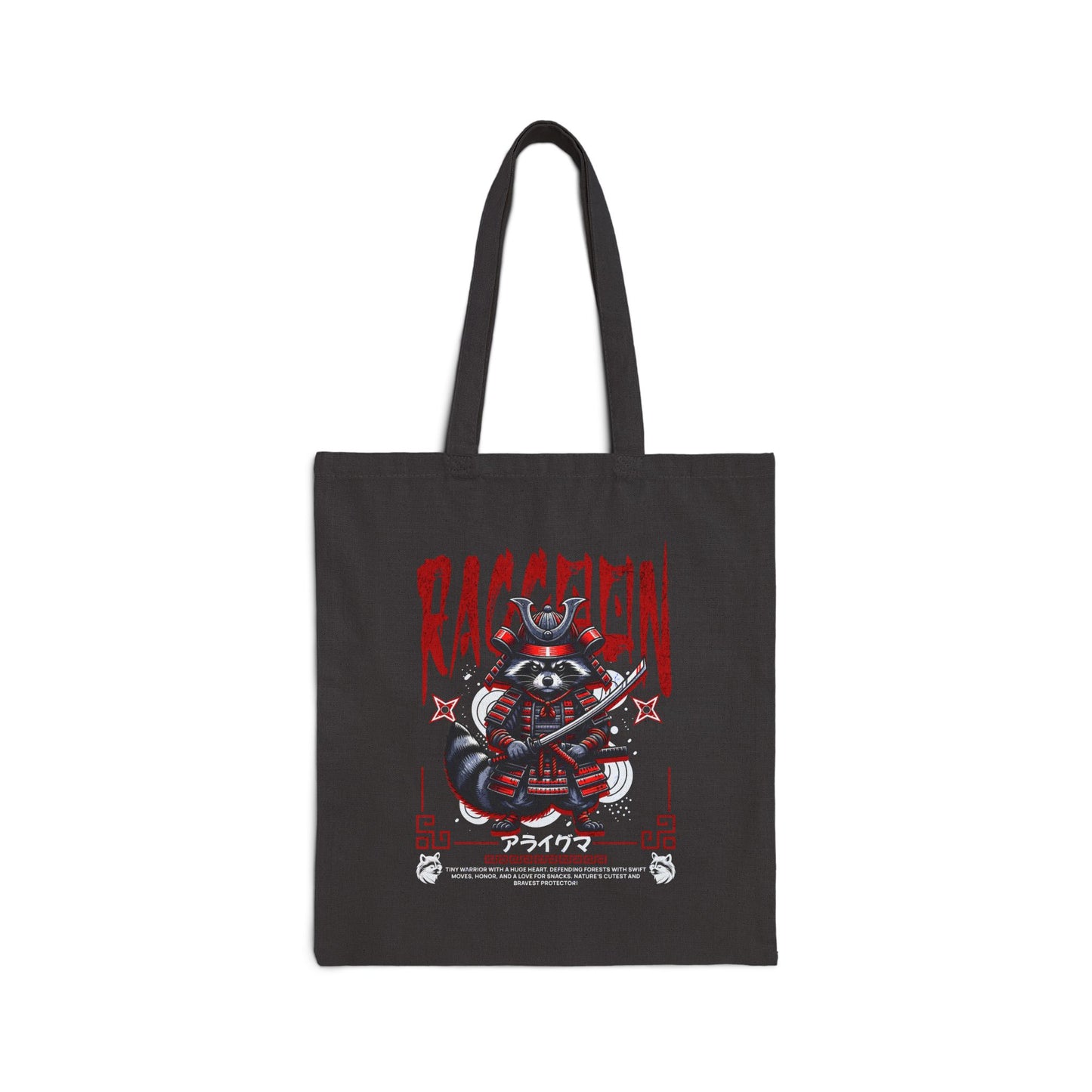 Raccoon Cotton Canvas Tote Bag