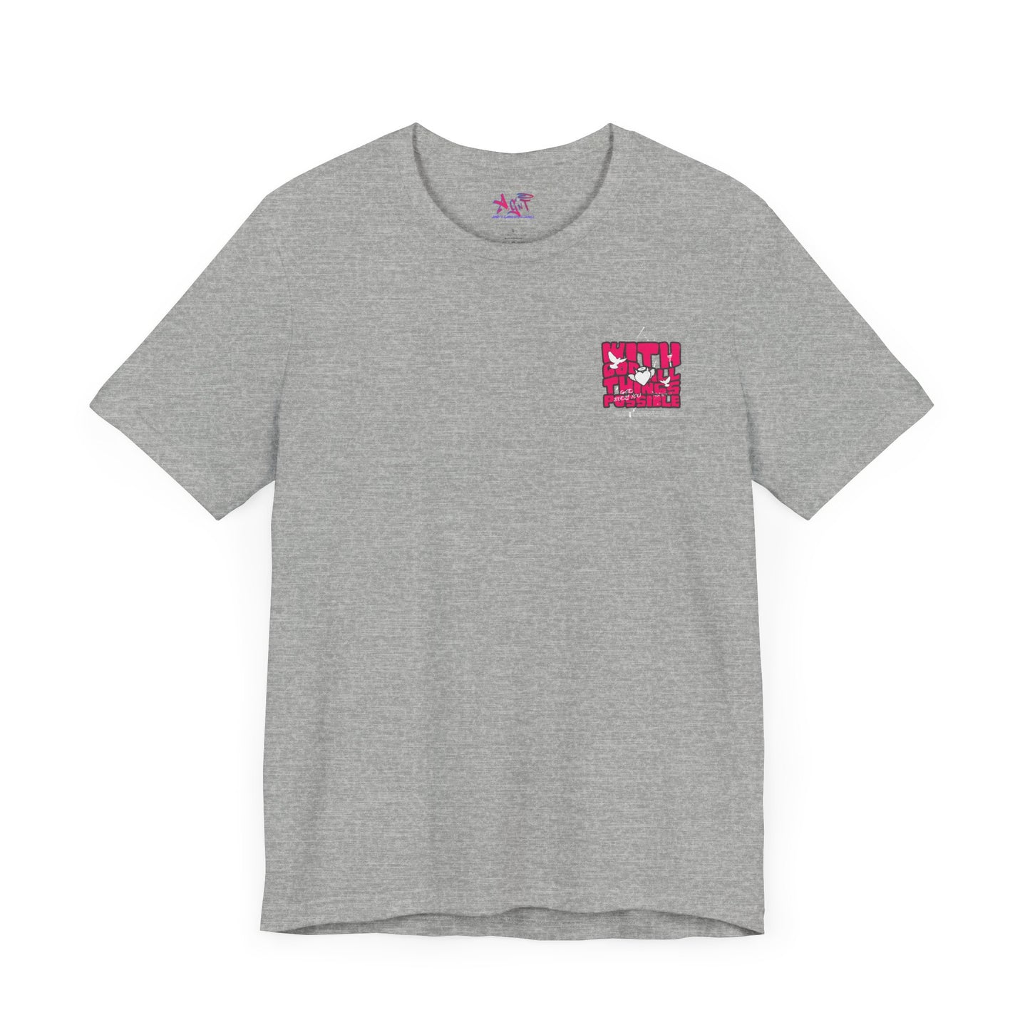 With God Things are possible Unisex Jersey Short Sleeve Tee