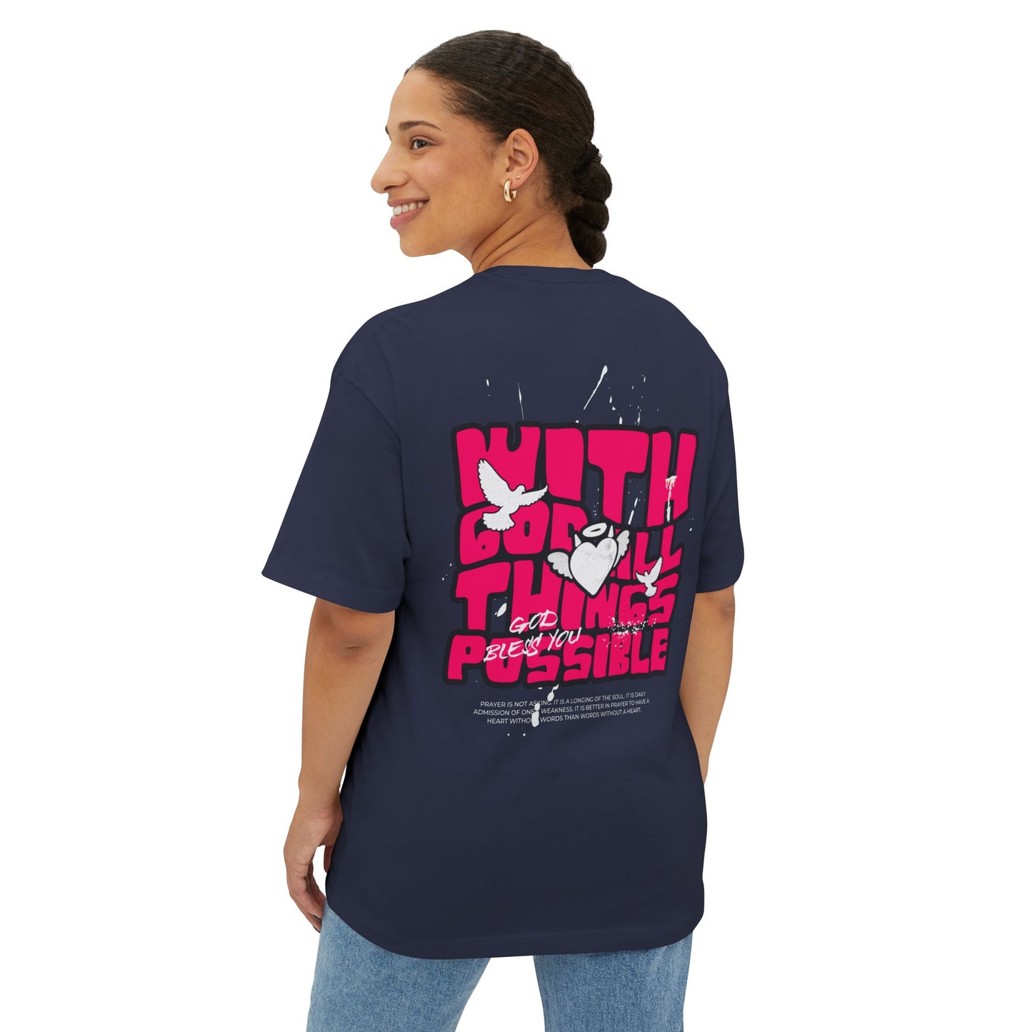 With God! Unisex Oversized Boxy Tee