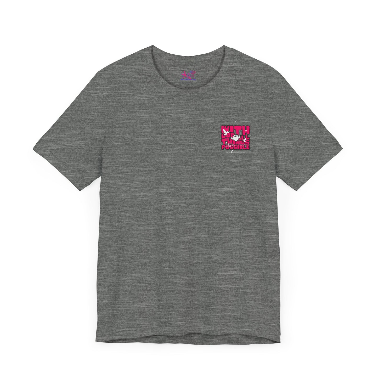 With God Things are possible Unisex Jersey Short Sleeve Tee