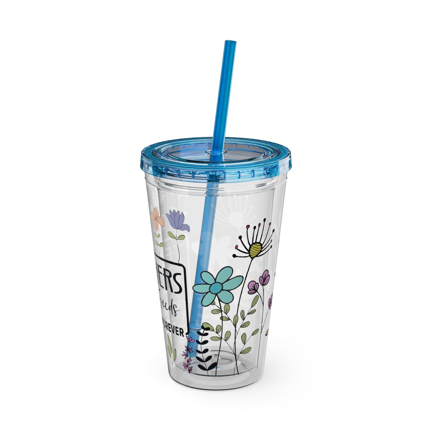 Teacher Plants Seeds Sunsplash Tumbler with Straw, 16oz