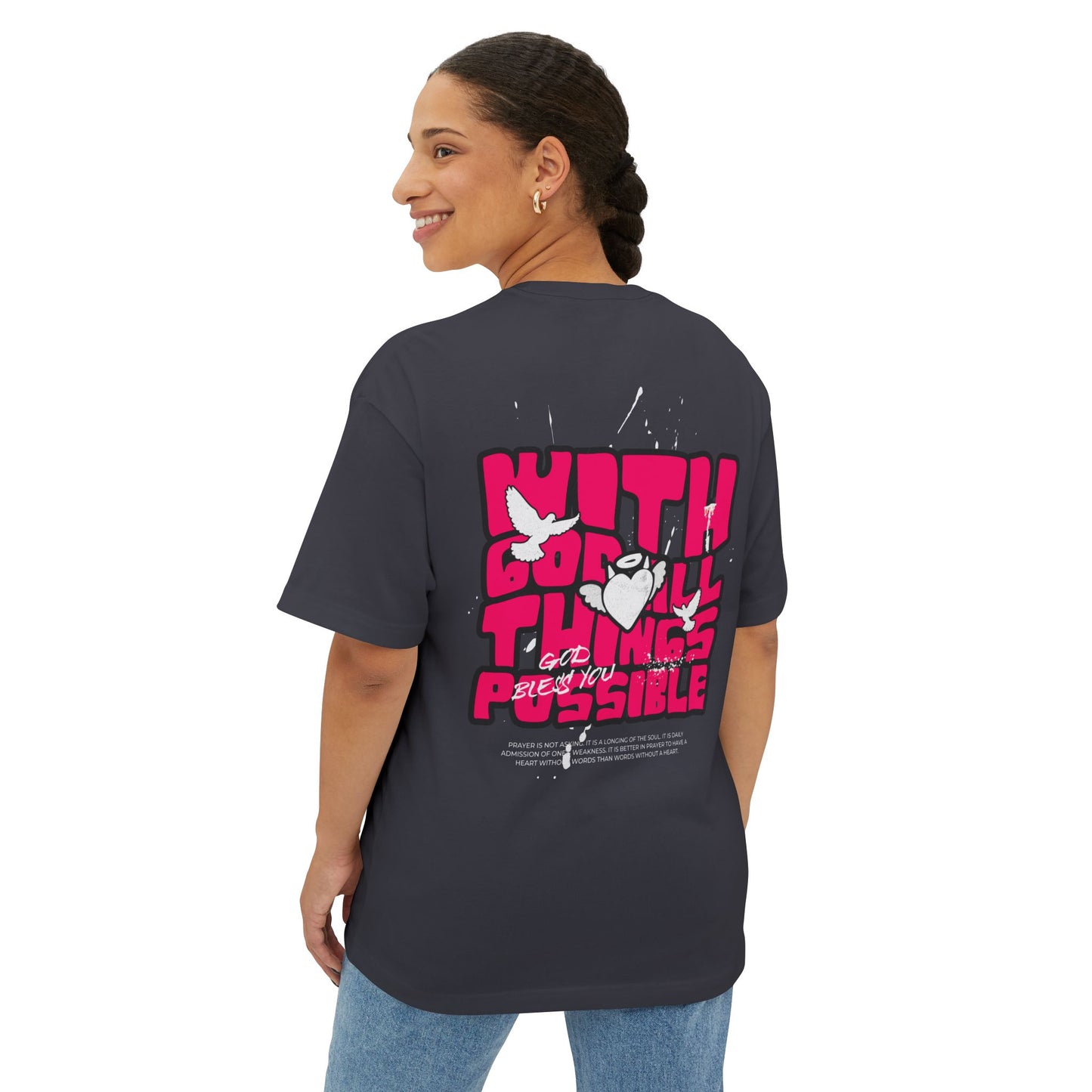 With God! Unisex Oversized Boxy Tee