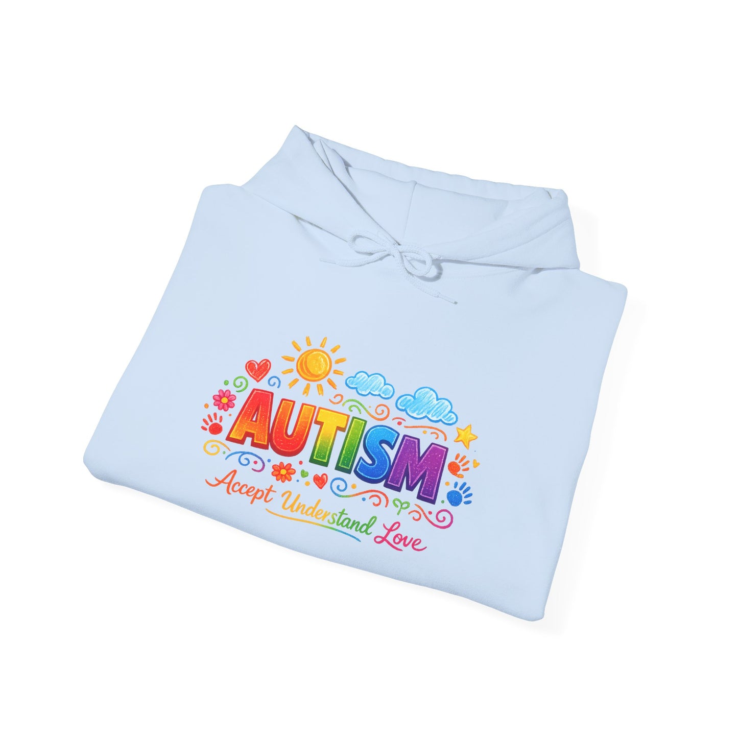 Autism Love Unisex Heavy Blend™ Hooded Sweatshirt