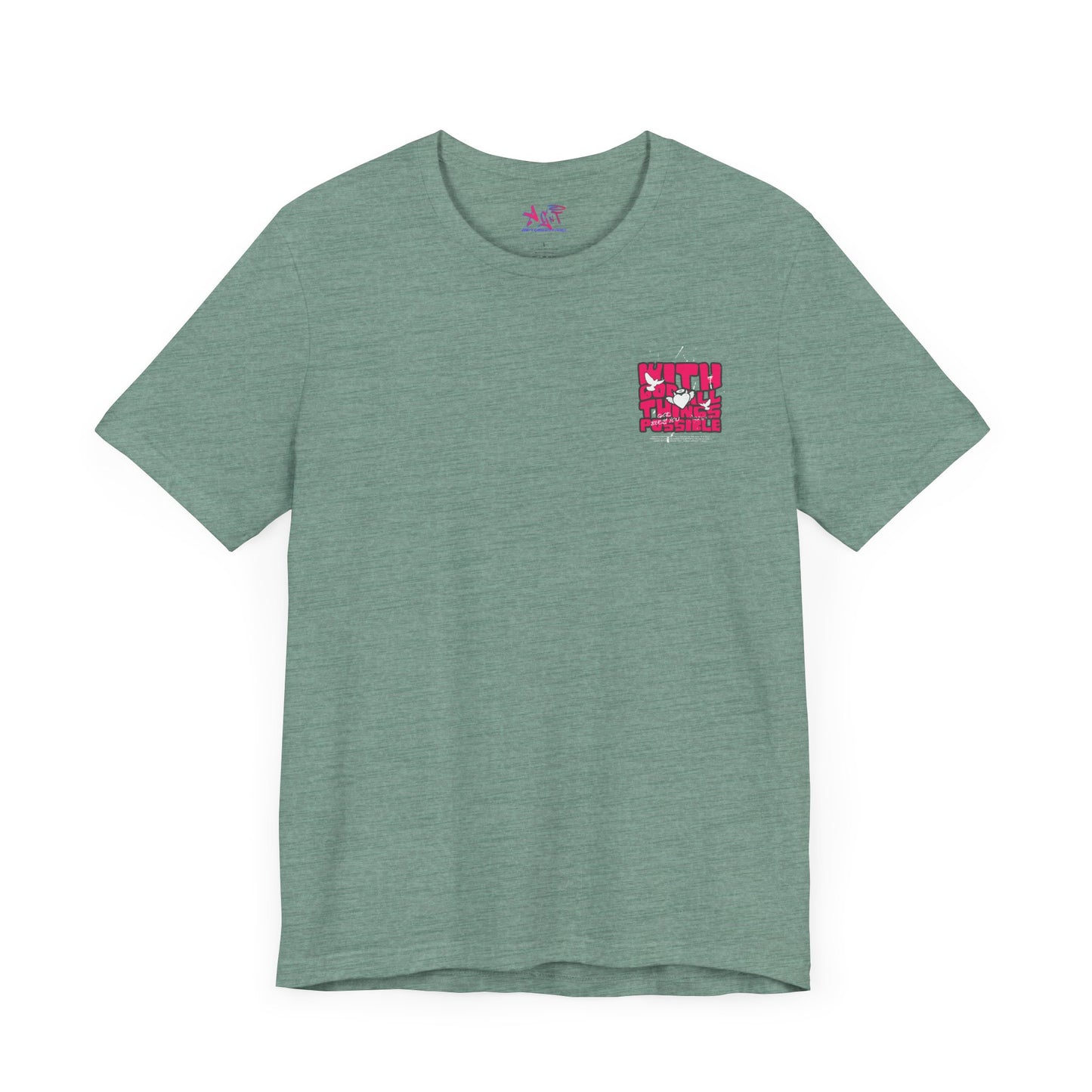 With God Things are possible Unisex Jersey Short Sleeve Tee