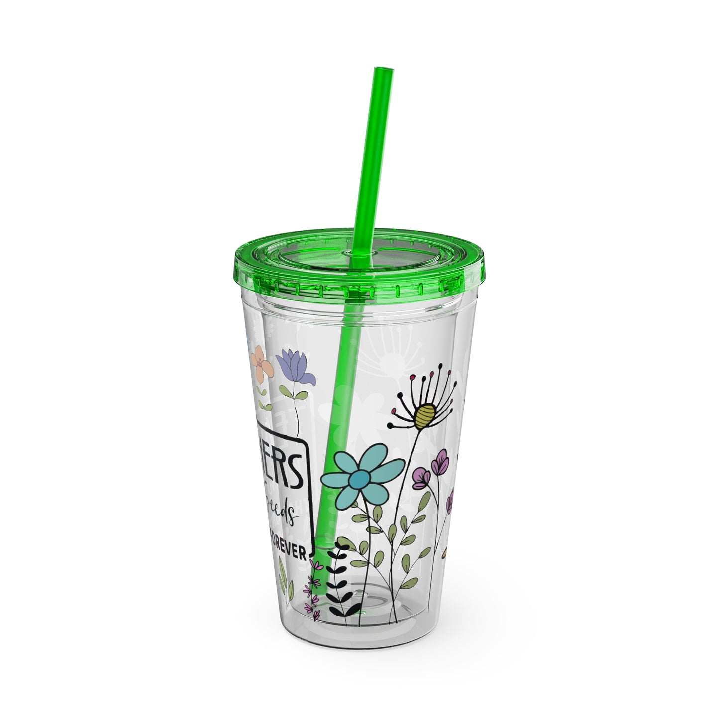 Teacher Plants Seeds Sunsplash Tumbler with Straw, 16oz