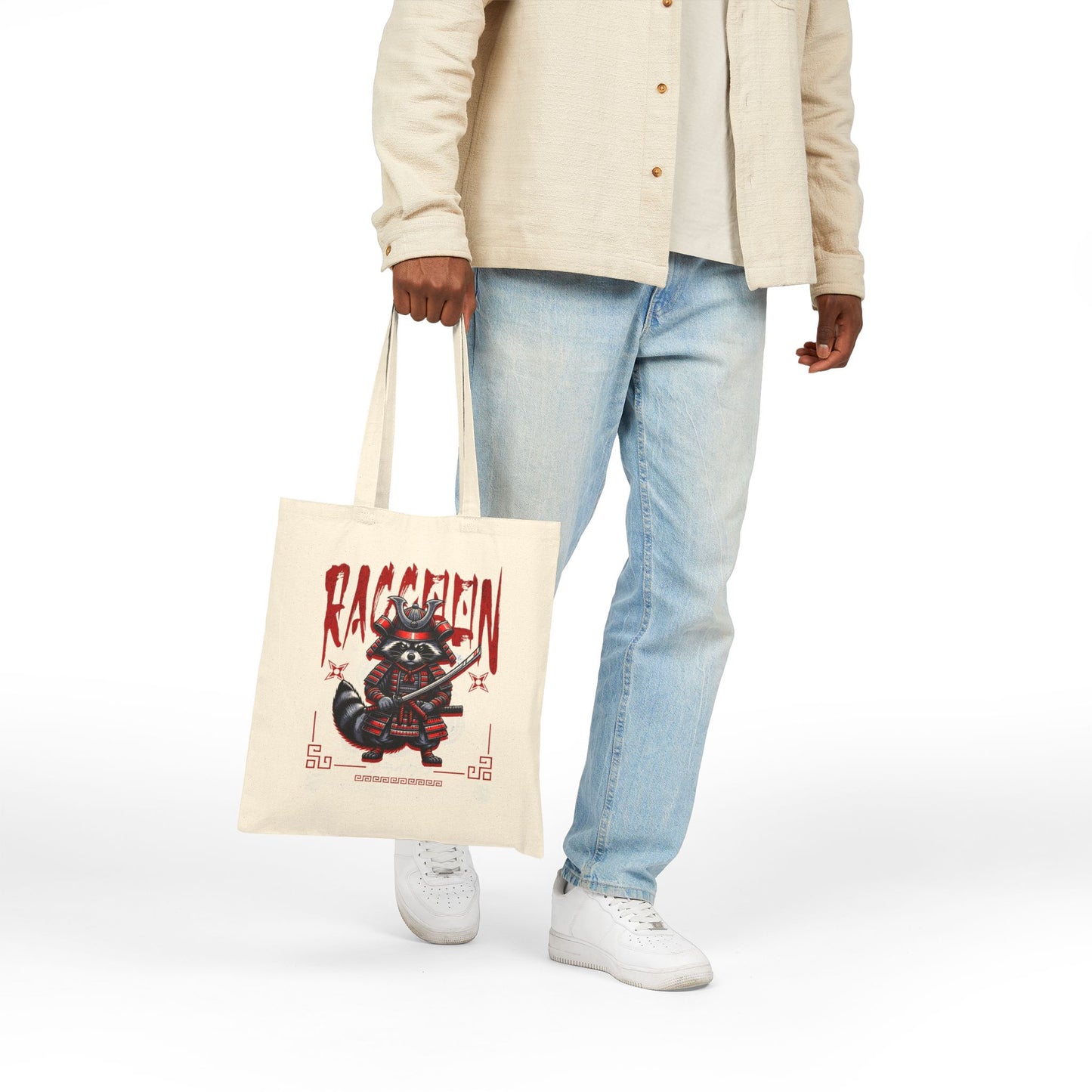 Raccoon Cotton Canvas Tote Bag