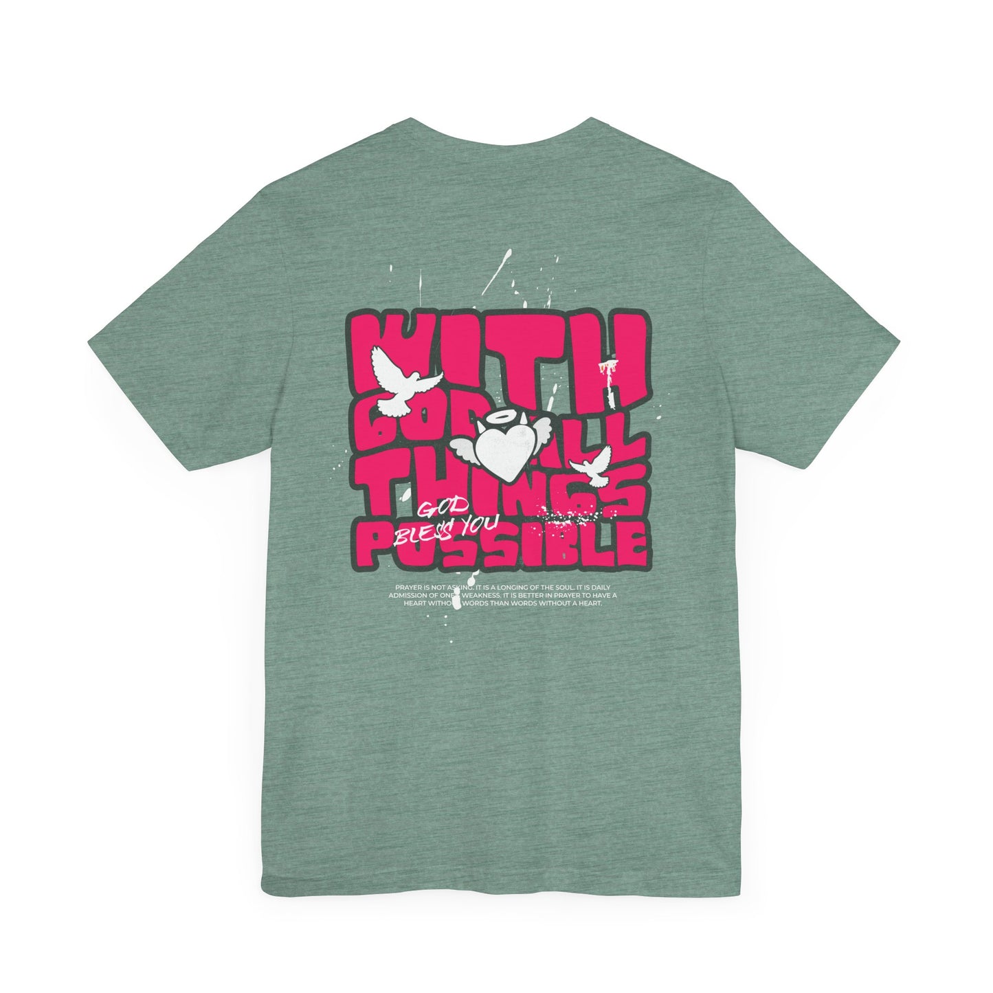 With God Things are possible Unisex Jersey Short Sleeve Tee