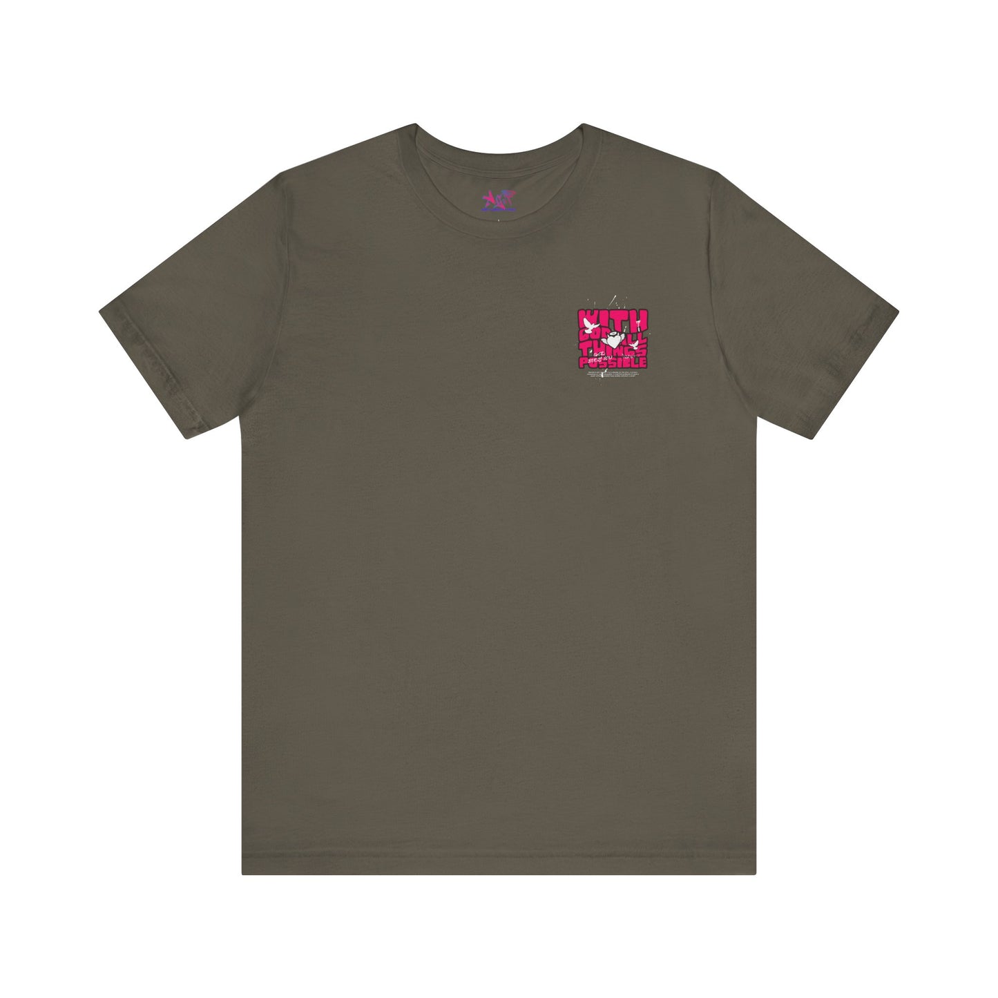 With God Things are possible Unisex Jersey Short Sleeve Tee