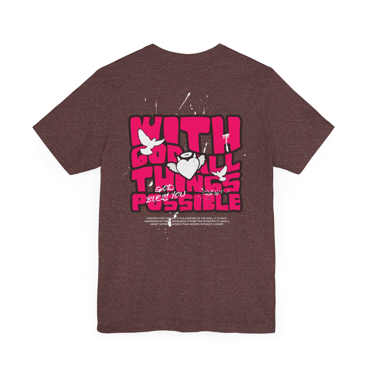 With God Things are possible Unisex Jersey Short Sleeve Tee