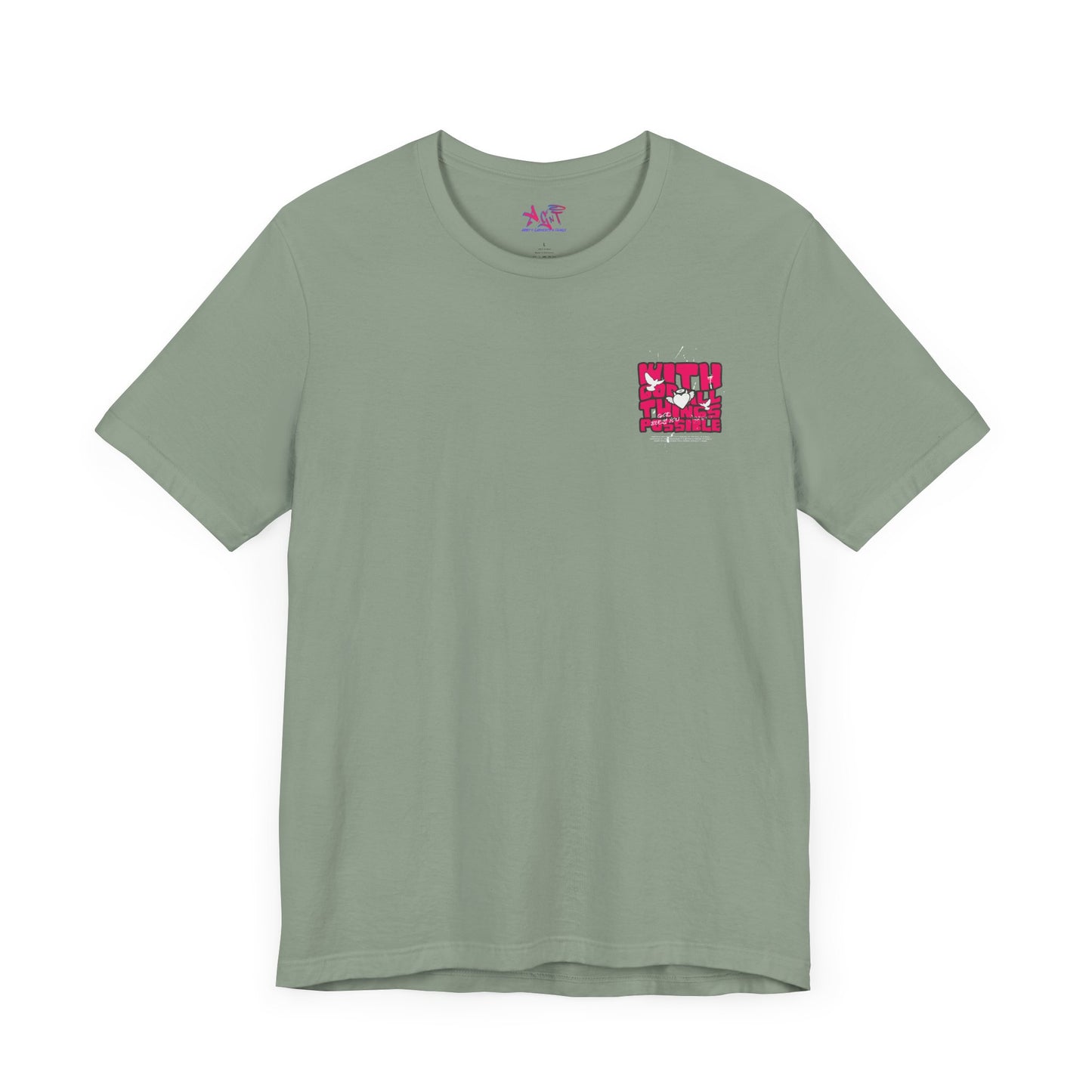 With God Things are possible Unisex Jersey Short Sleeve Tee