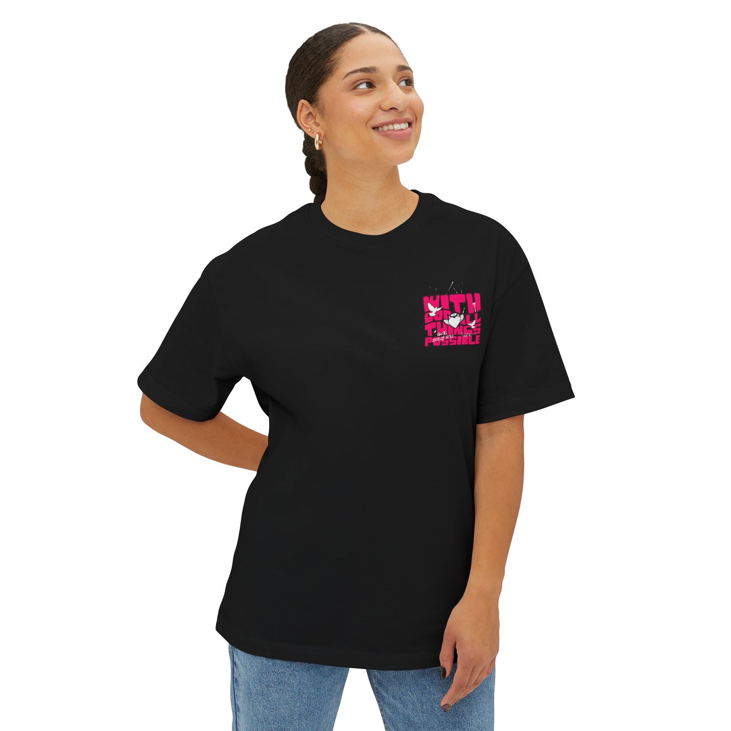 With God! Unisex Oversized Boxy Tee