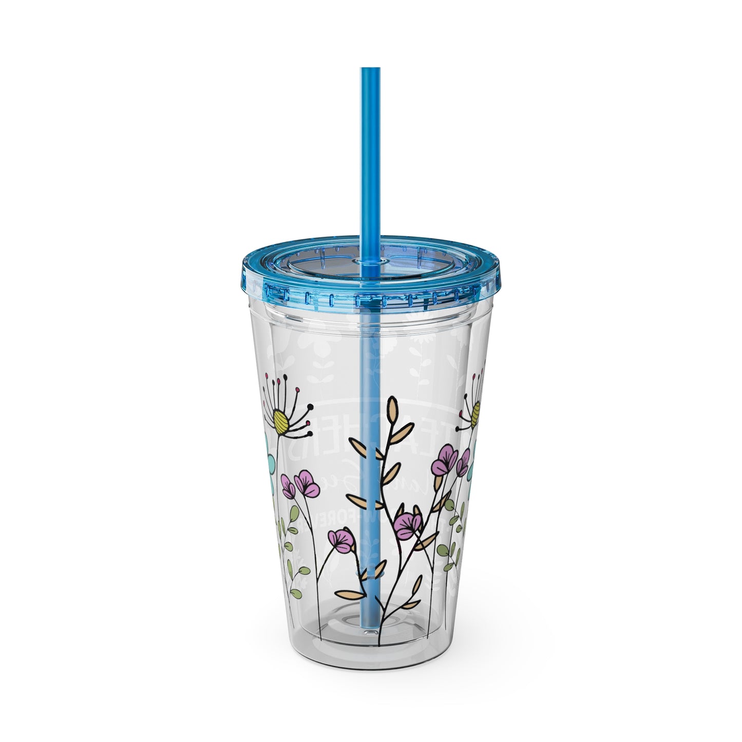 Teacher Plants Seeds Sunsplash Tumbler with Straw, 16oz