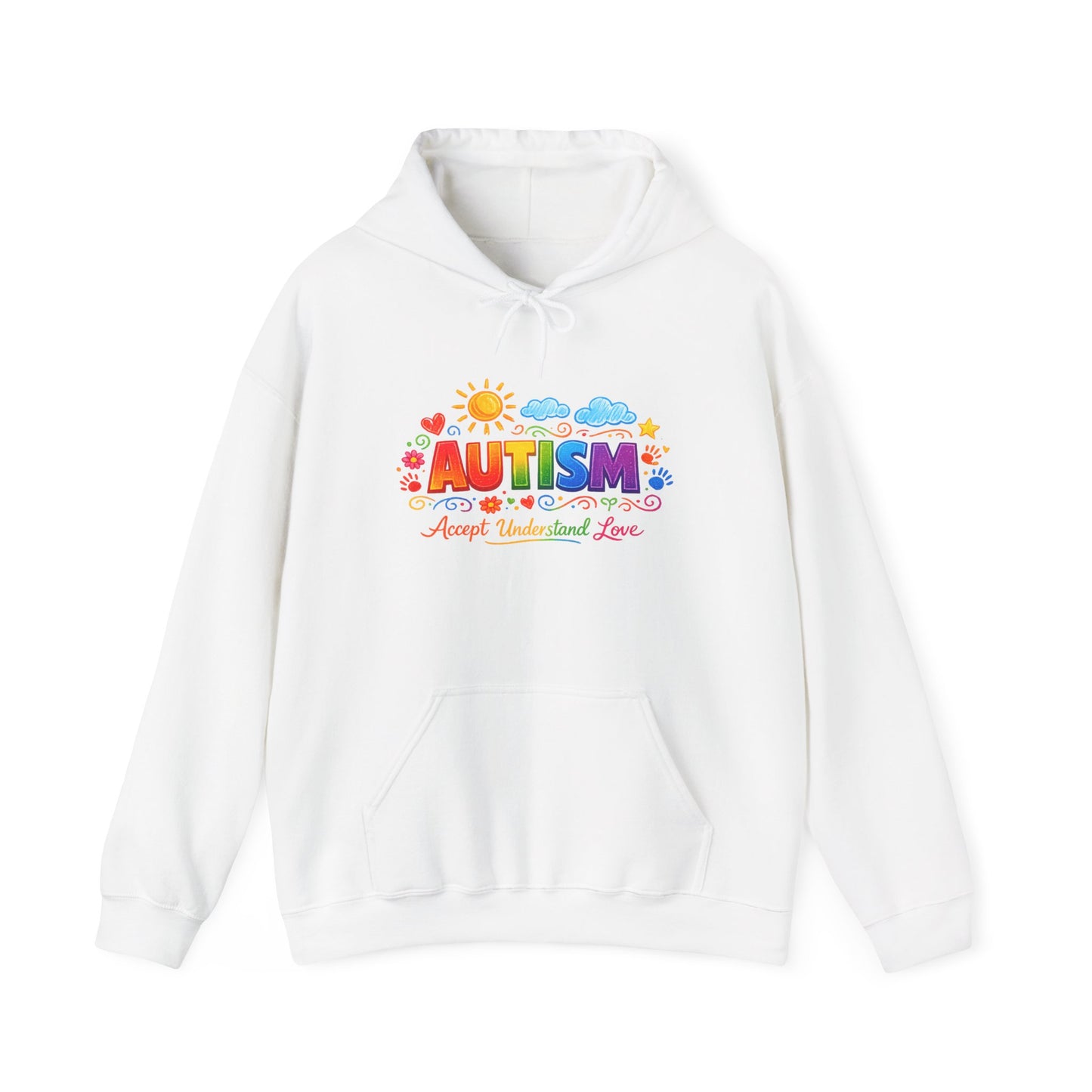 Autism Love Unisex Heavy Blend™ Hooded Sweatshirt