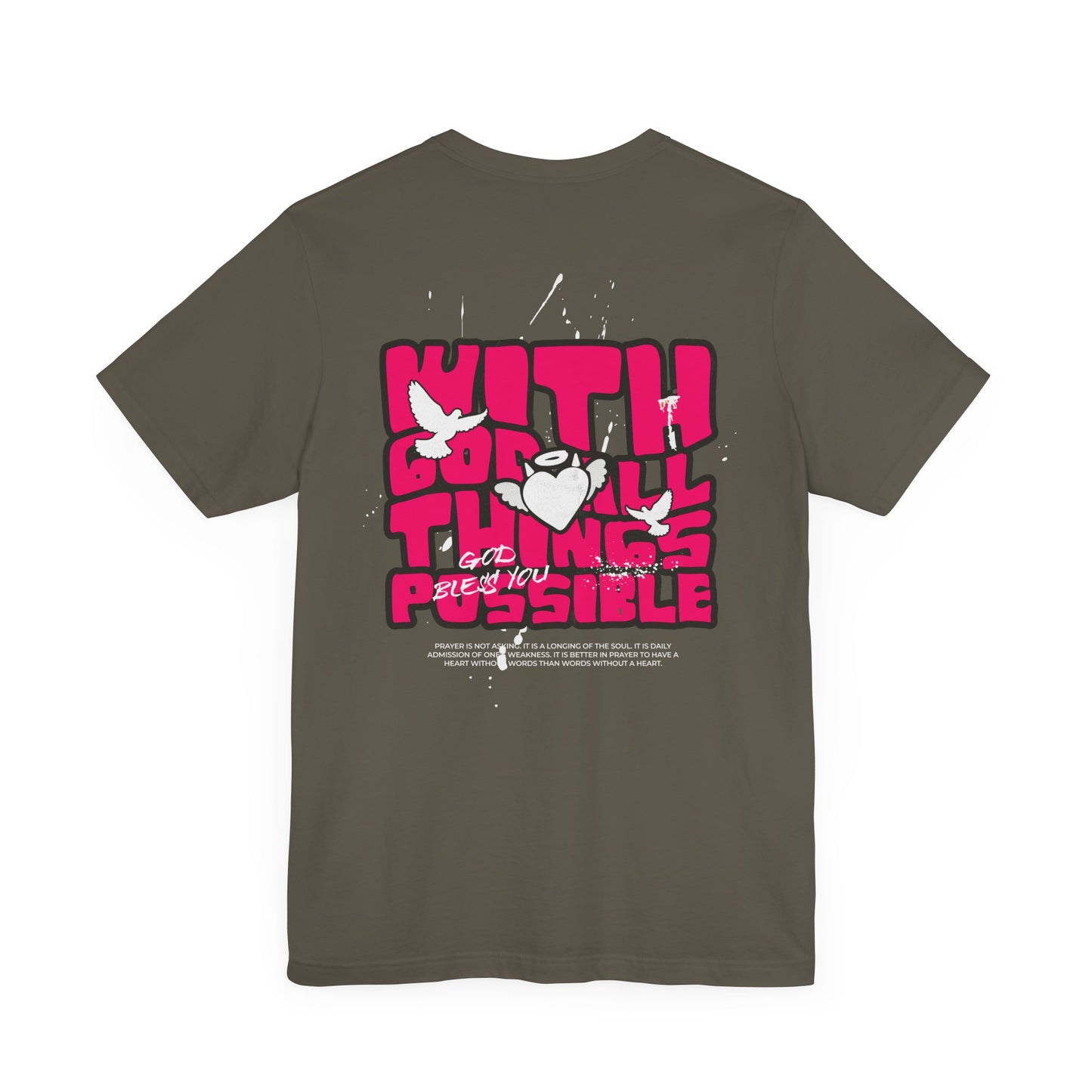 With God Things are possible Unisex Jersey Short Sleeve Tee