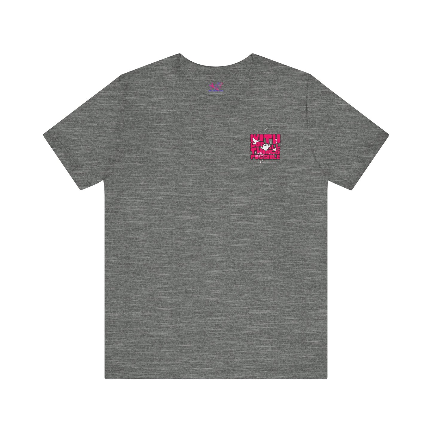 With God Things are possible Unisex Jersey Short Sleeve Tee