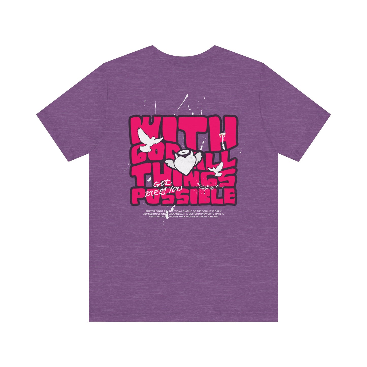 With God Things are possible Unisex Jersey Short Sleeve Tee