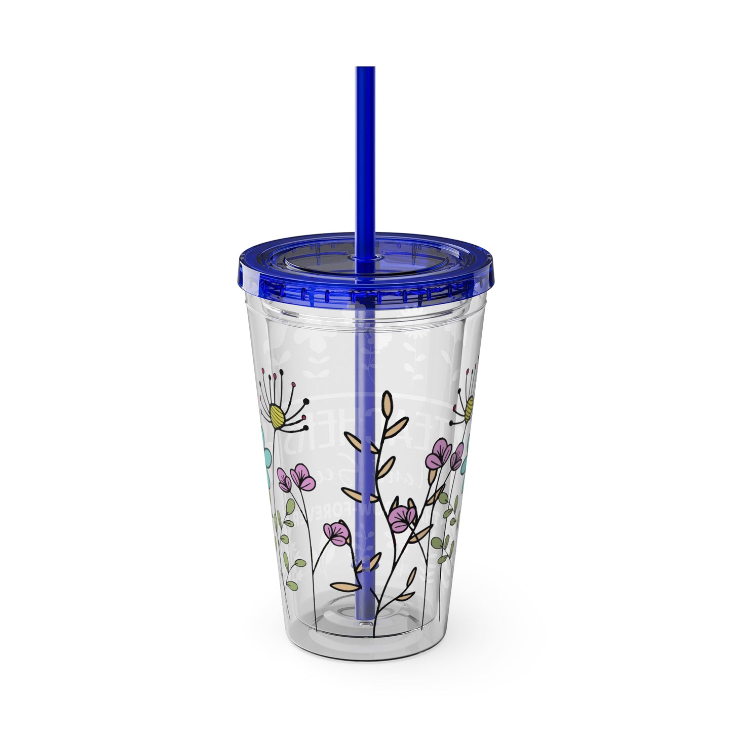 Teacher Plants Seeds Sunsplash Tumbler with Straw, 16oz