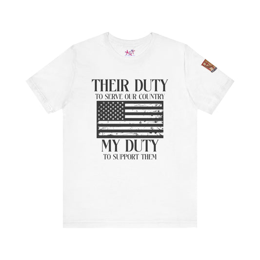 Their Duty to Serve Unisex Jersey Short Sleeve Tee Lighter color shirts