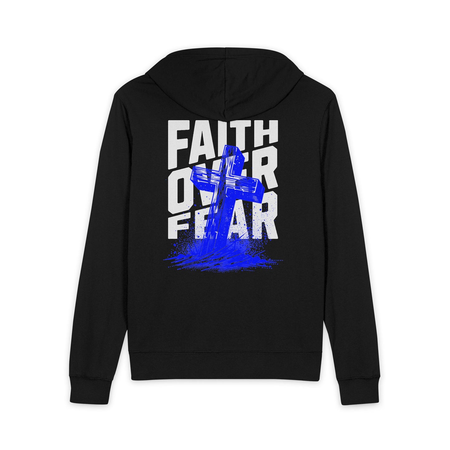 Faith over Fear District® Unisex Jersey Full-Zip Hoodie