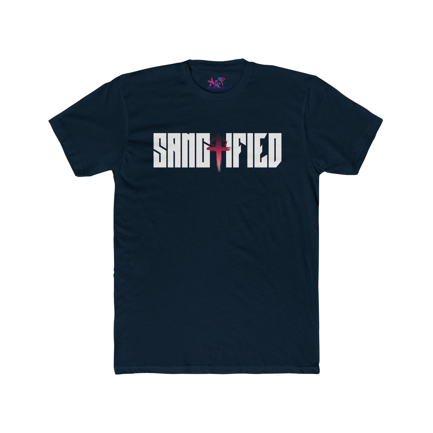 Sanctified WhFrt/BLK Cotton Crew Tee