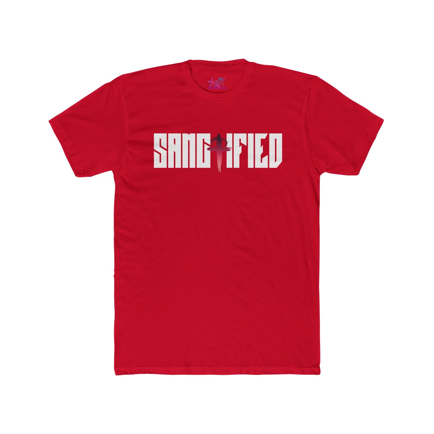 Sanctified WhFrt/BLK Cotton Crew Tee