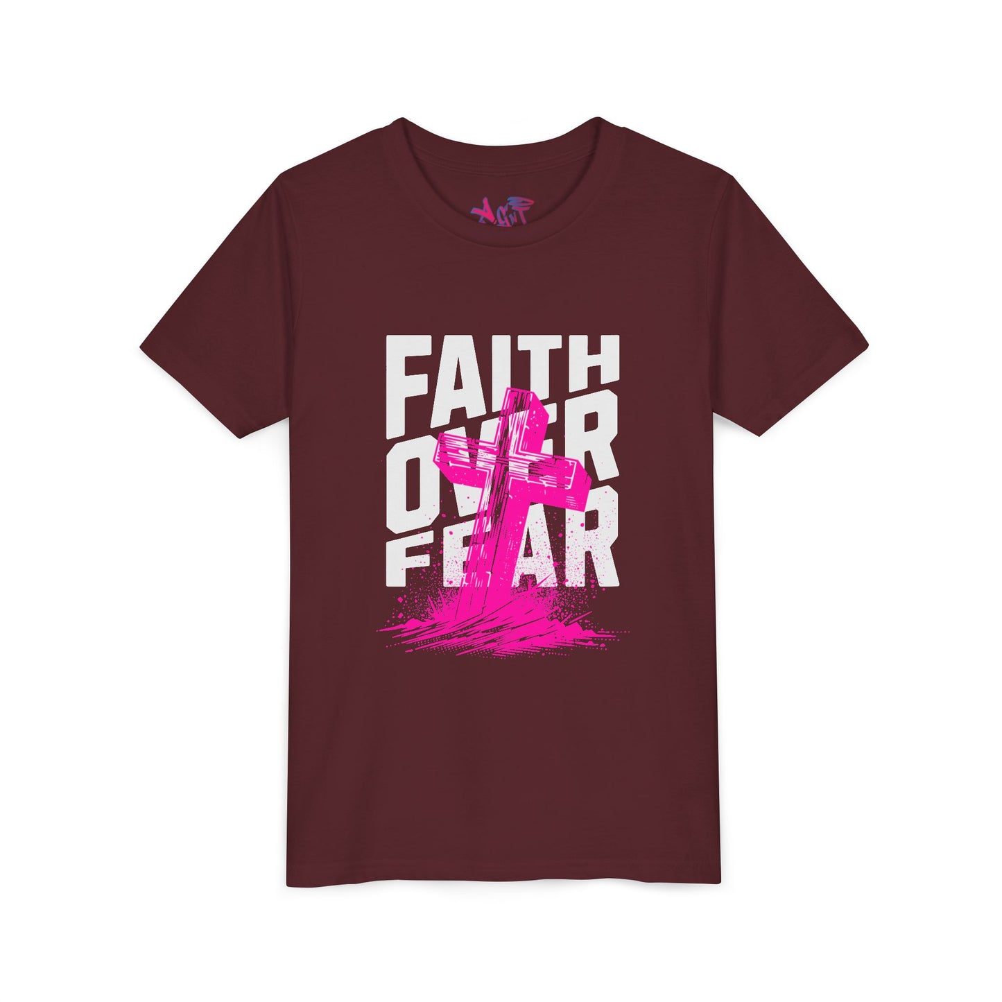 Youth Faith Over Fear Short Sleeve Tee
